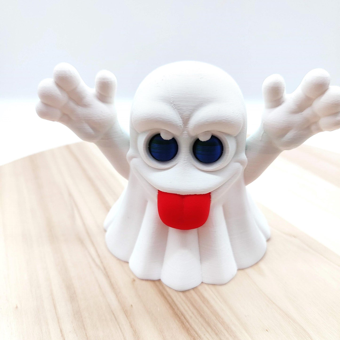 Cute Ghost Figurine - Fun Halloween Decoration | 3D Printed Ghost Toy | Spooky Kawaii Desk Decor | Handmade Boo Gift