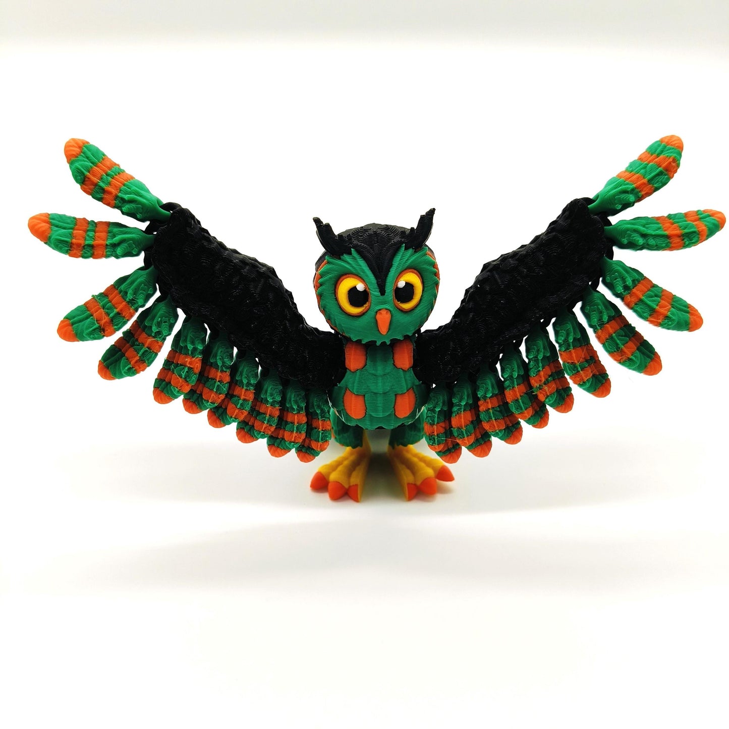 Colorful Articulated Owl Figurine – Unique Poseable Owl Collectible, Perfect for Bird Lovers and Home Decor, Unique Home Decor, Collectibles