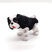 Black and White Shih Tzu Dog Figurine - A Delightful Decorative Piece for Home, Office, or as a Thoughtful Gift for Dog Lovers