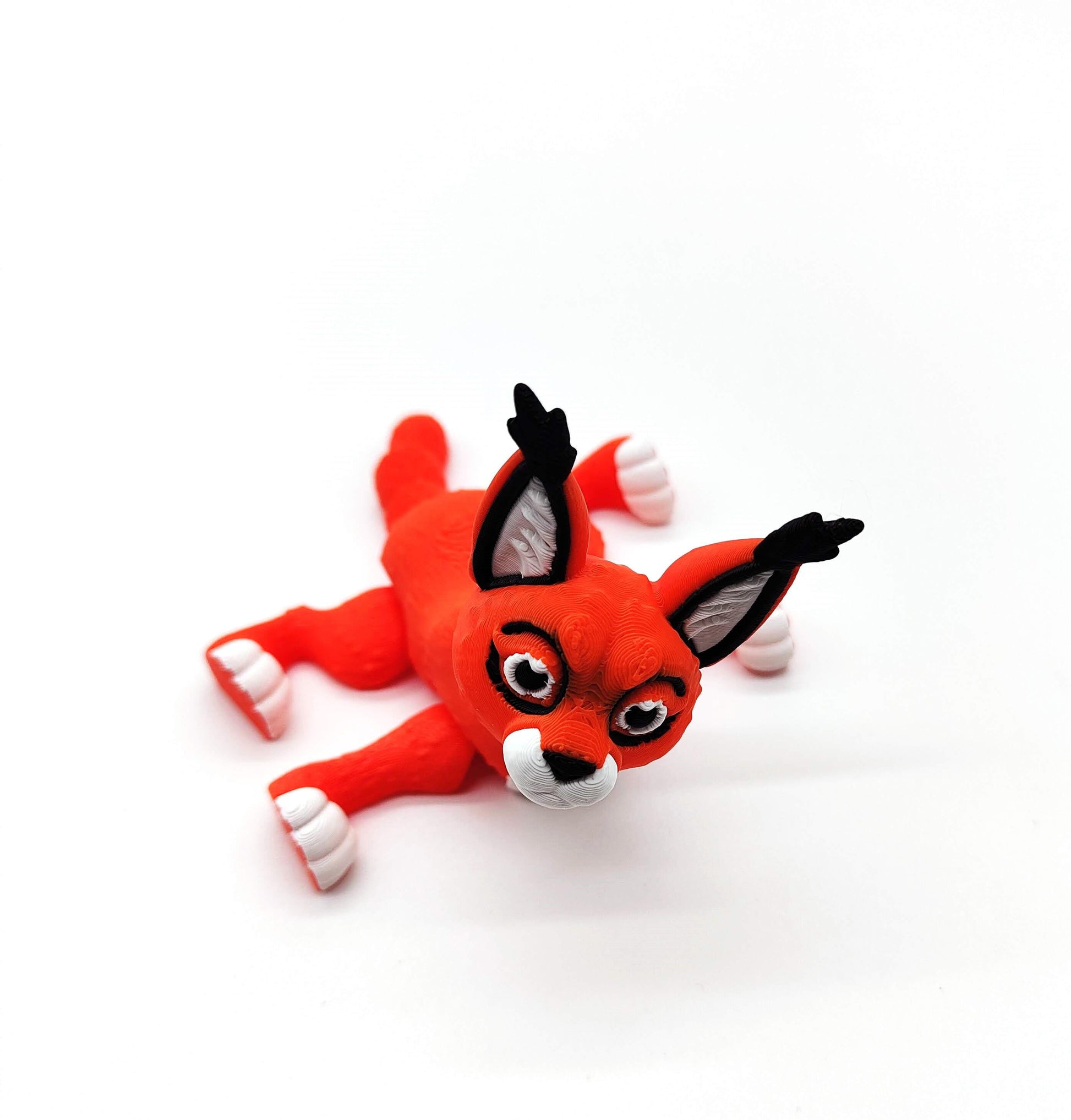 Flexible Caracal Cat Figurine –Poseable Exotic Animal Sculpture, Gift for Cat Lovers and Wildlife Enthusiasts, Home Decor Accent, office pet