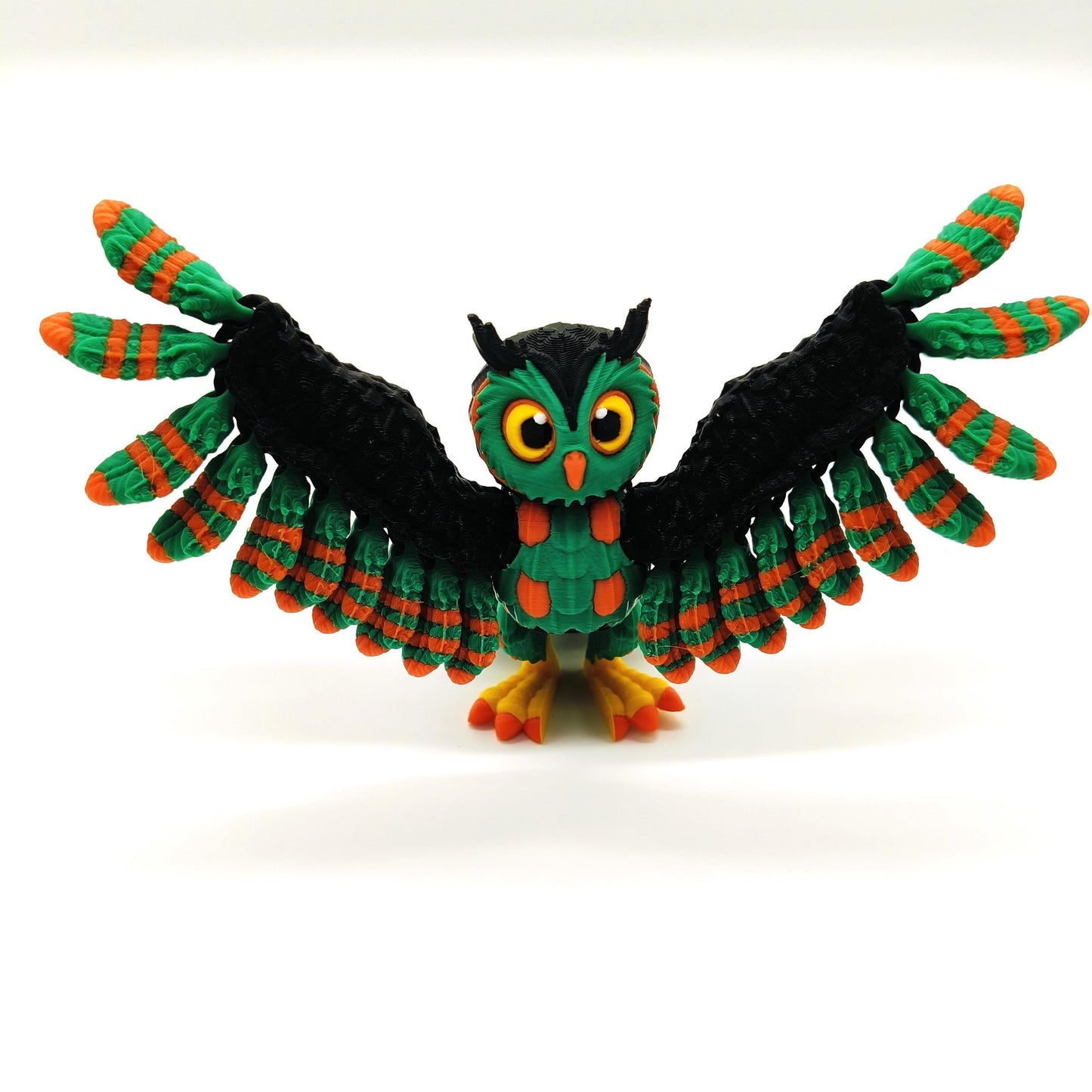 Colorful Articulated Owl Figurine – Unique Poseable Owl Collectible, Perfect for Bird Lovers and Home Decor, Unique Home Decor, Collectibles