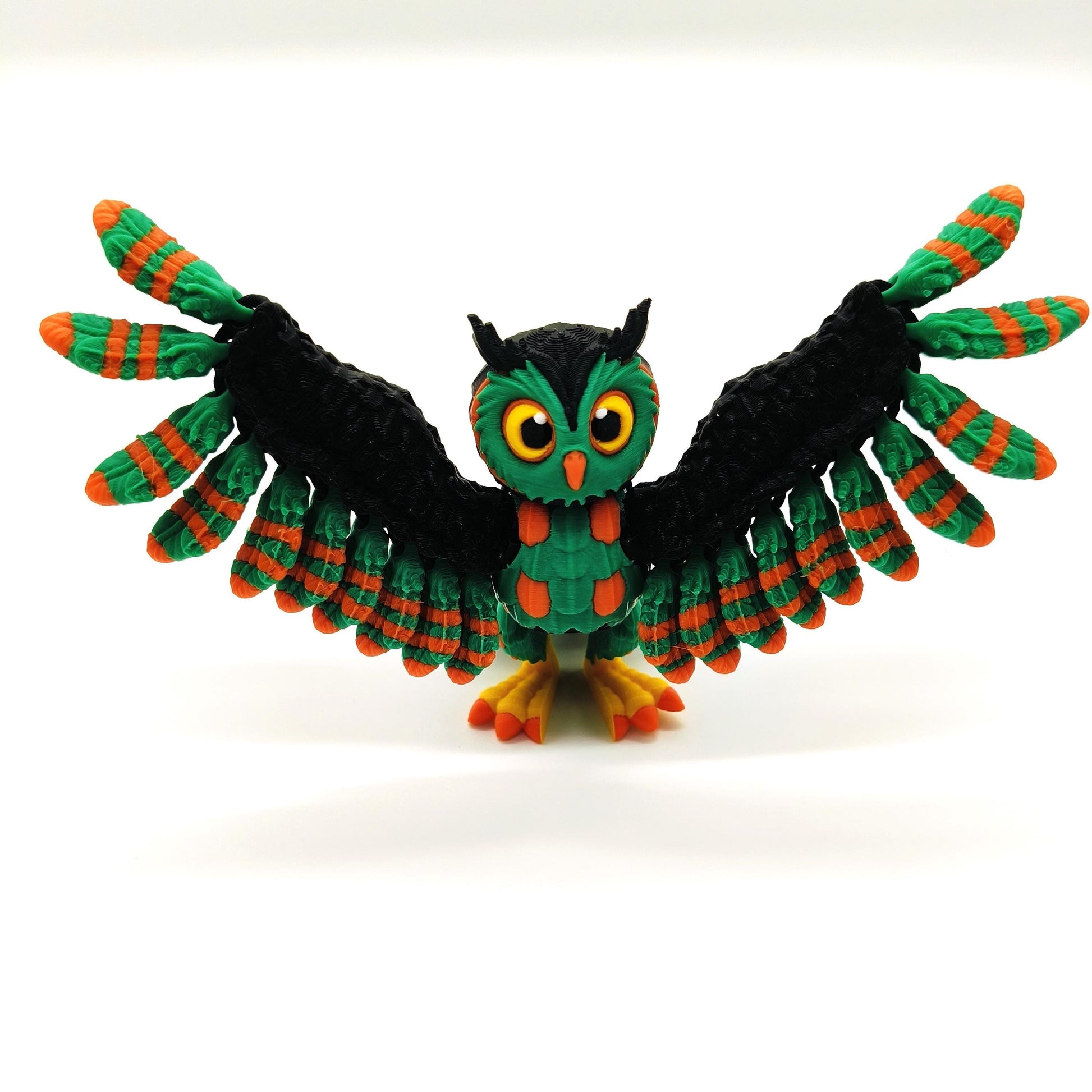 Colorful Articulated Owl Figurine – Unique Poseable Owl Collectible, Perfect for Bird Lovers and Home Decor, Unique Home Decor, Collectibles