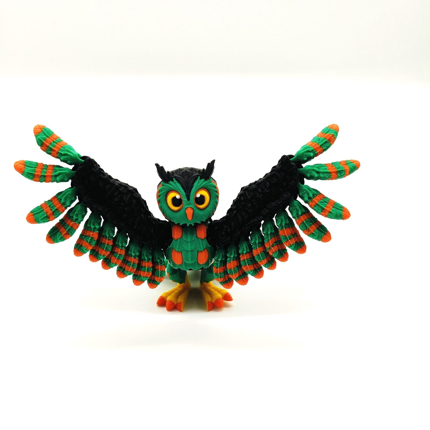 Colorful Articulated Owl Figurine – Unique Poseable Owl Collectible, Perfect for Bird Lovers and Home Decor, Unique Home Decor, Collectibles
