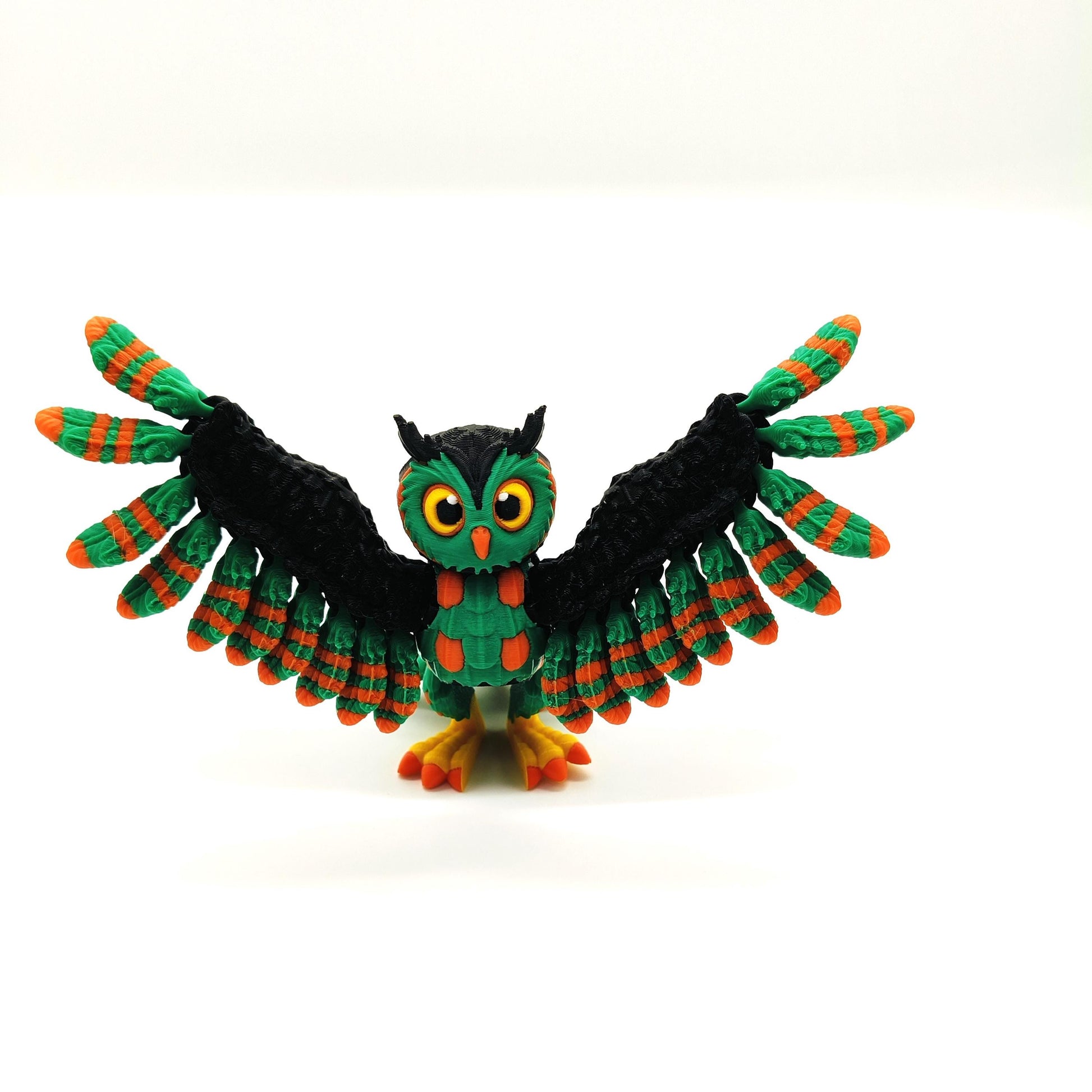 Colorful Articulated Owl Figurine – Unique Poseable Owl Collectible, Perfect for Bird Lovers and Home Decor, Unique Home Decor, Collectibles
