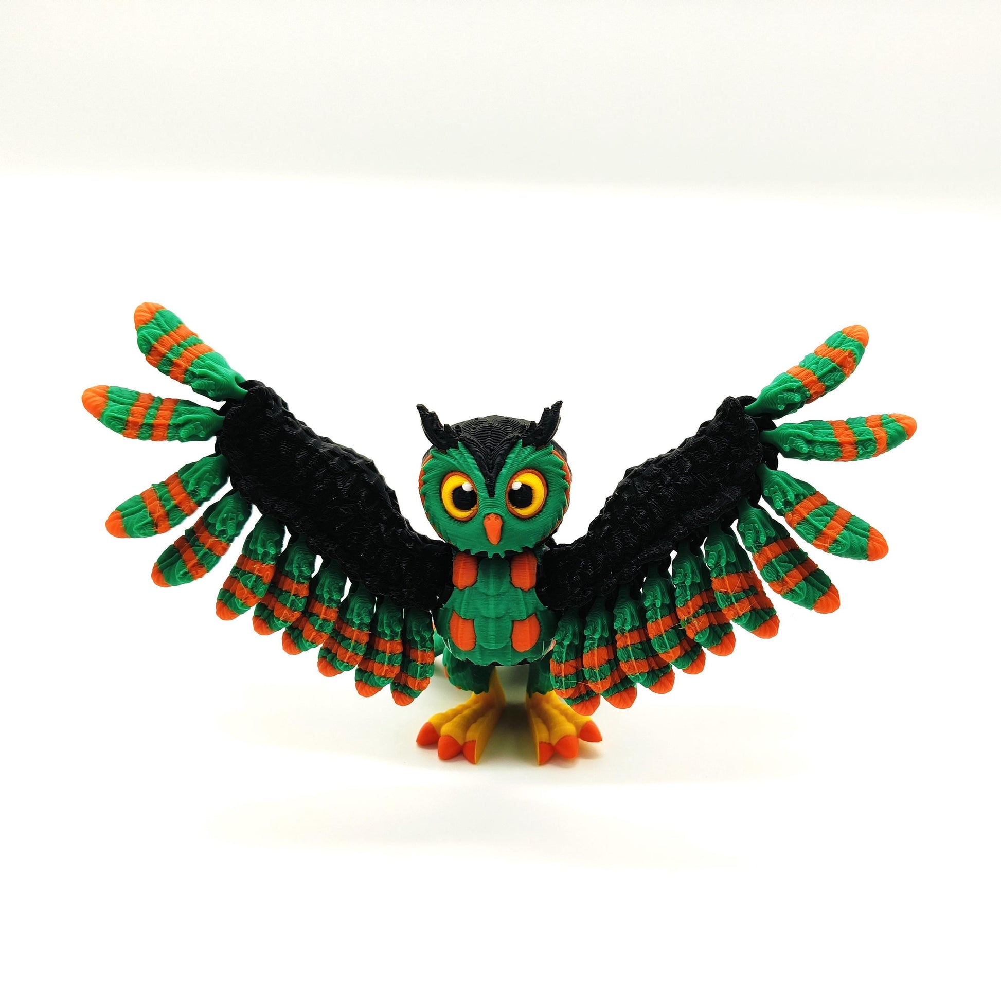 Colorful Articulated Owl Figurine – Unique Poseable Owl Collectible, Perfect for Bird Lovers and Home Decor, Unique Home Decor, Collectibles