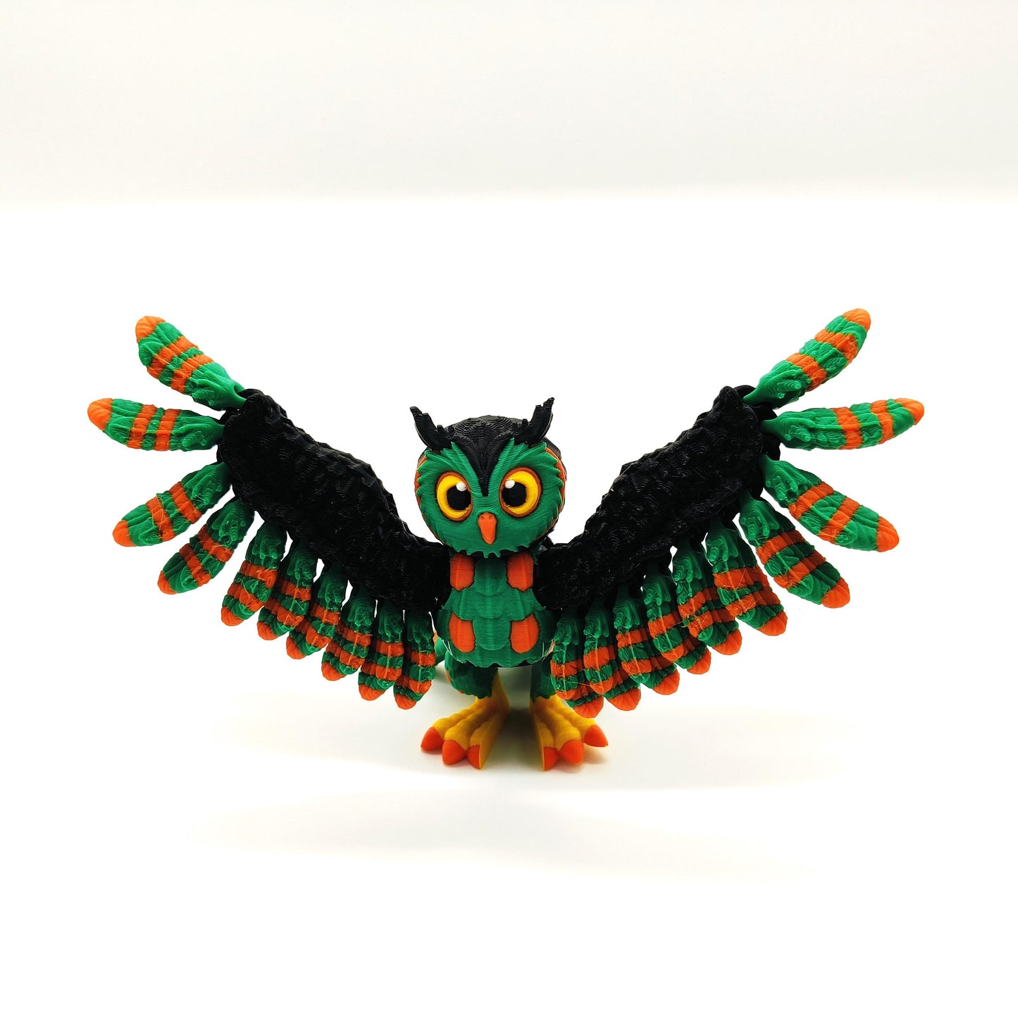 Colorful Articulated Owl Figurine – Unique Poseable Owl Collectible, Perfect for Bird Lovers and Home Decor, Unique Home Decor, Collectibles