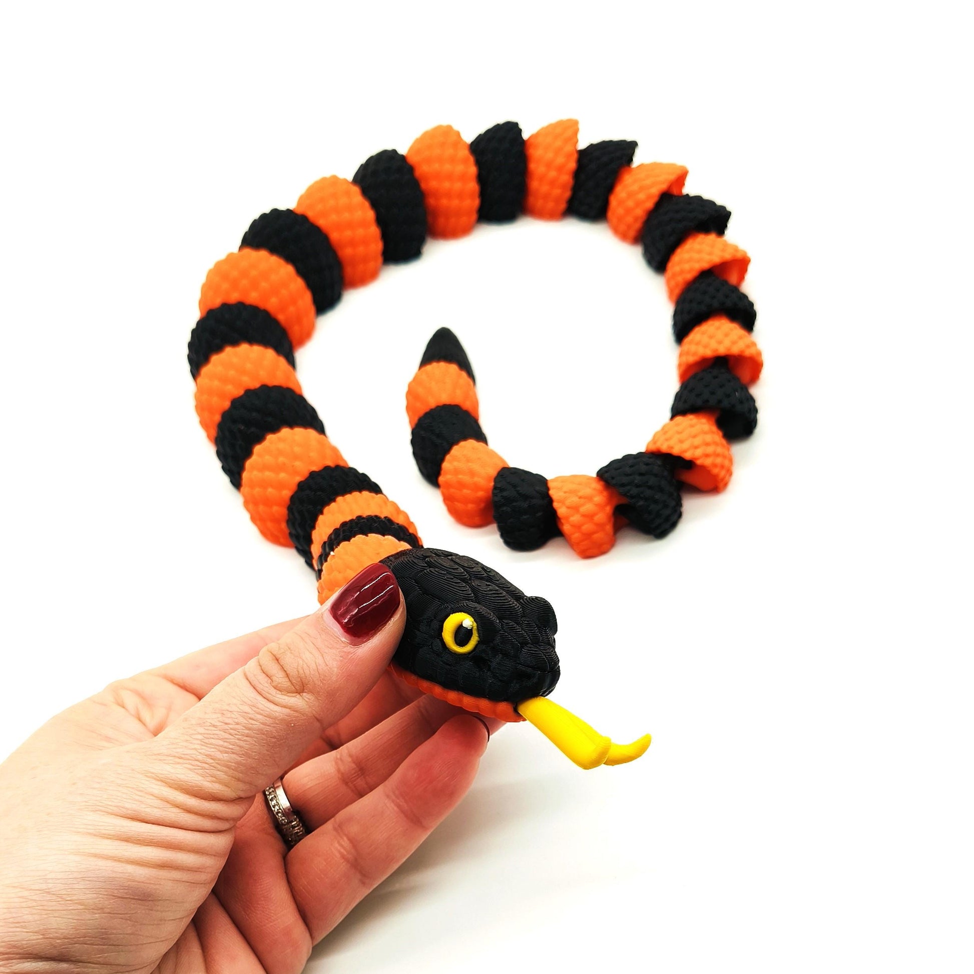 Copperhead Snake Toy - Movable Snake Figure, Perfect for Display, or Educational Use, Gift for Snake Lovers and Nature Enthusiasts