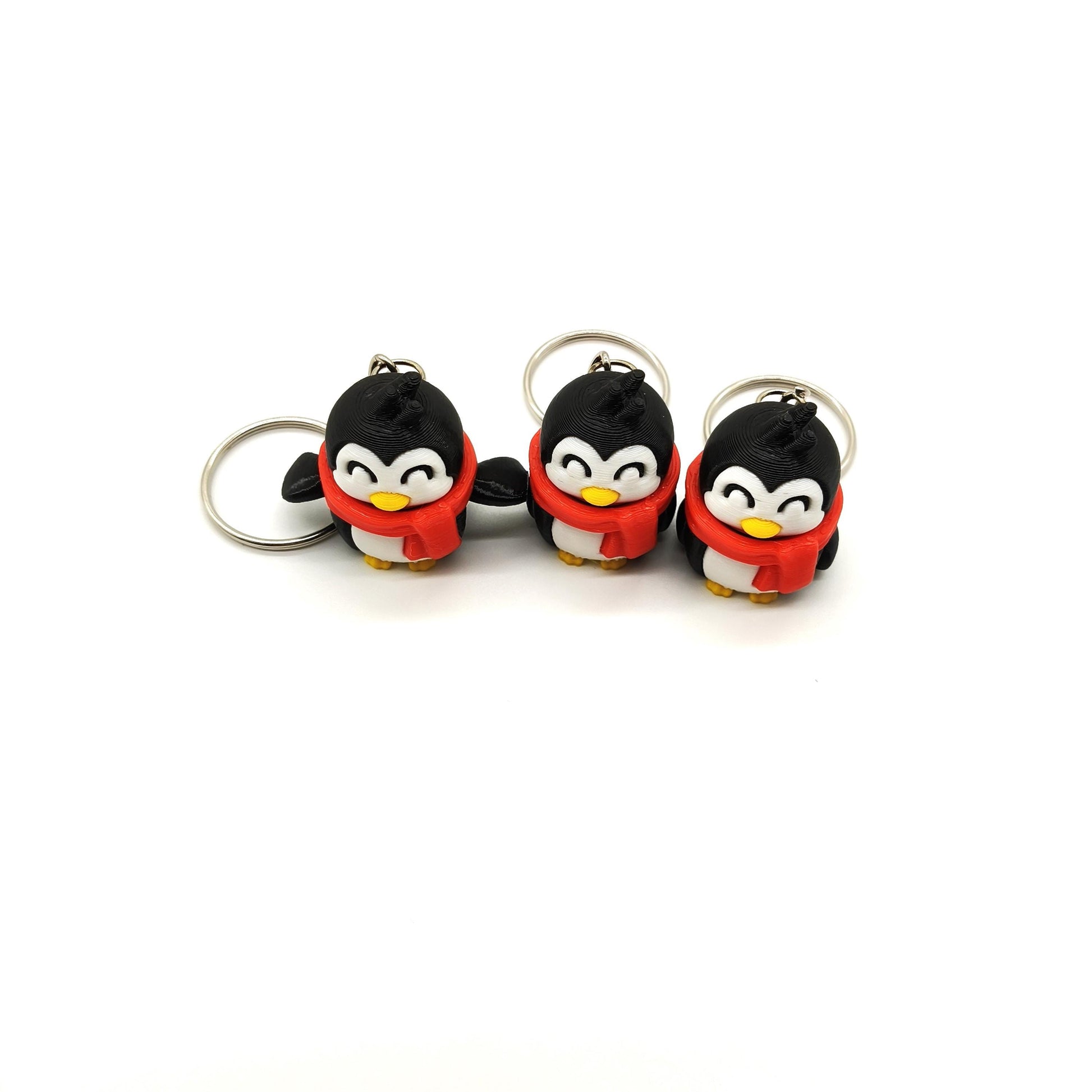 Cute Penguin Keychain with Red Scarf – Adorable Winter-Themed Accessory for Bags, Keys, and Gifts– Perfect for Animal Lovers
