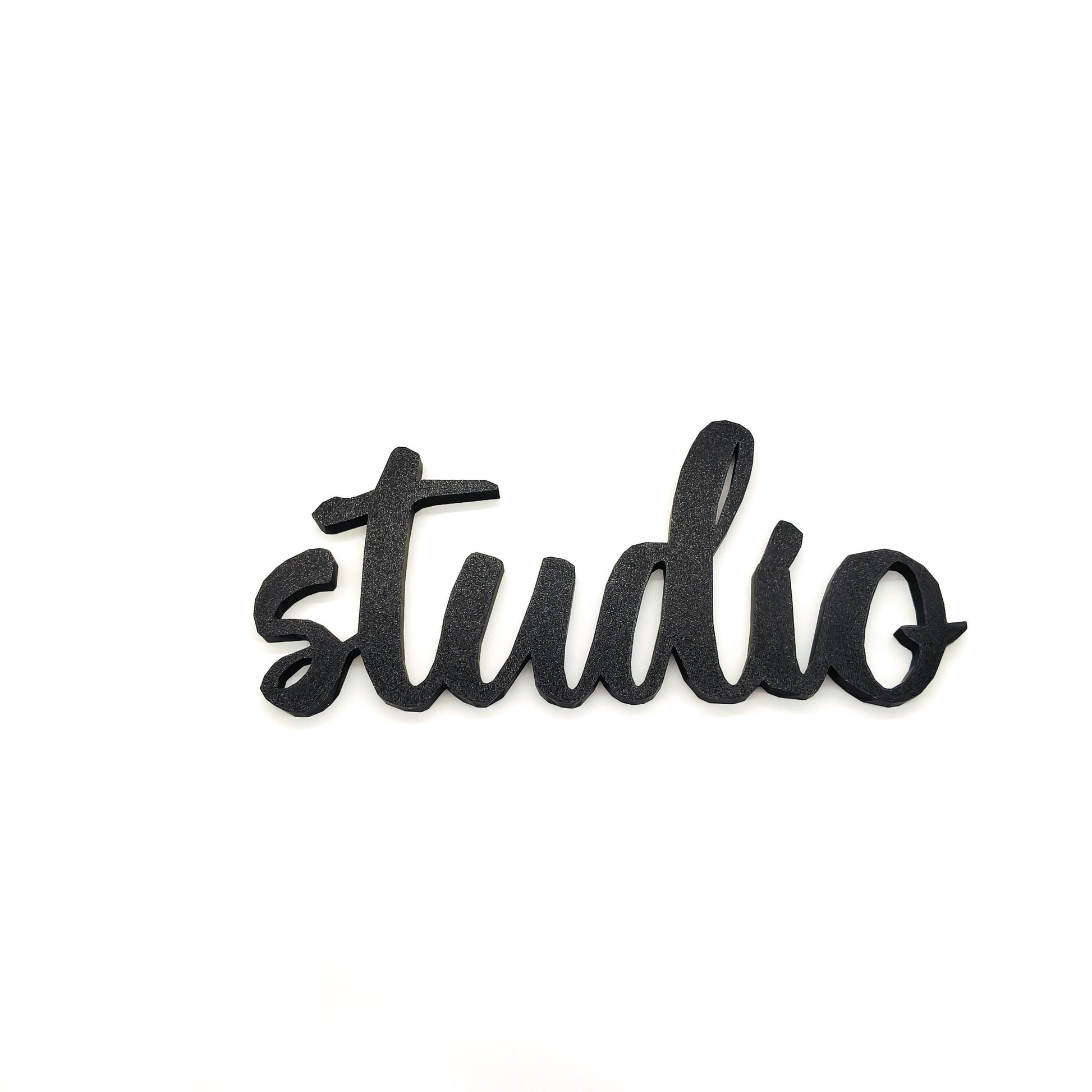 Studio Wall Sign - Studio Door Sign - Studio Room Decoration, Modern Cursive Script Lettering, Perfect for Home or Office Spaces