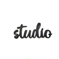 Studio Wall Sign - Studio Door Sign - Studio Room Decoration, Modern Cursive Script Lettering, Perfect for Home or Office Spaces