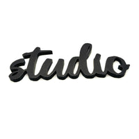 Studio Wall Sign - Studio Door Sign - Studio Room Decoration, Modern Cursive Script Lettering, Perfect for Home or Office Spaces
