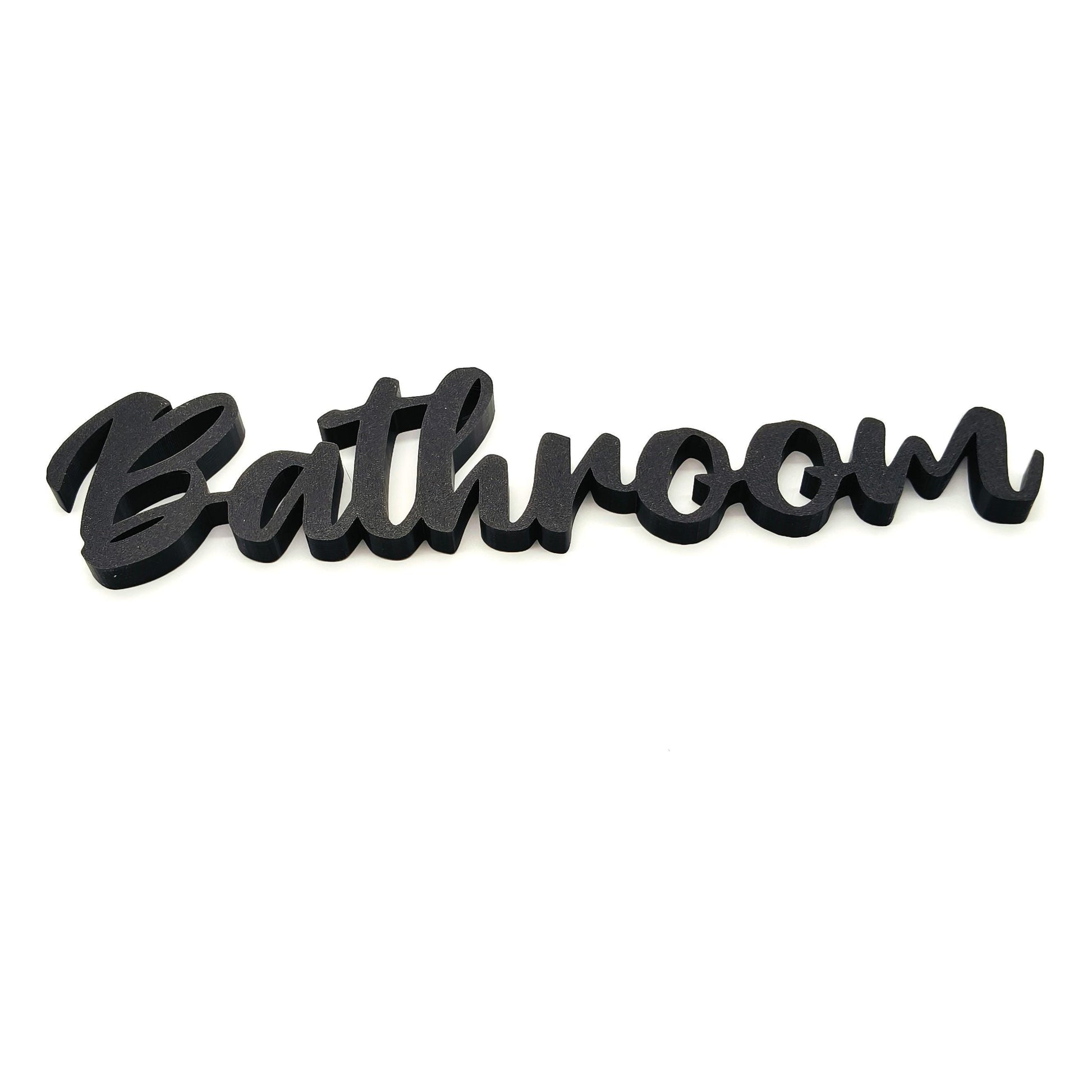 Elegant 'Bathroom' Wall or Door Sign - Perfect for Modern and Classic Home Décor Styles