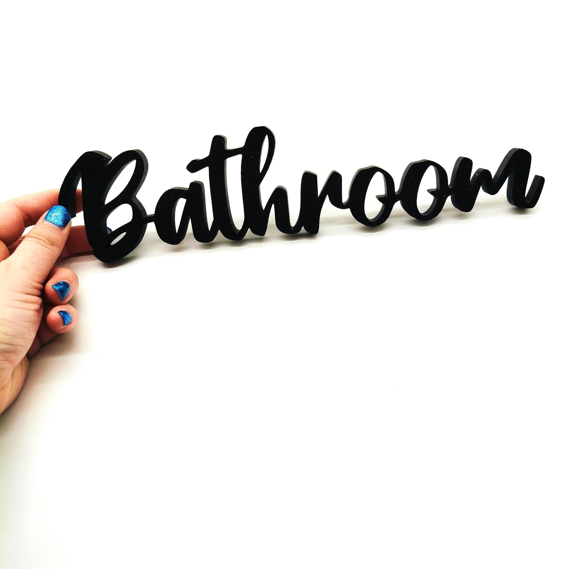 Elegant 'Bathroom' Wall or Door Sign - Perfect for Modern and Classic Home Décor Styles