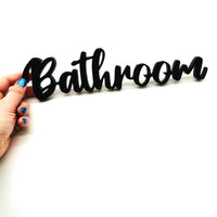 Elegant 'Bathroom' Wall or Door Sign - Perfect for Modern and Classic Home Décor Styles