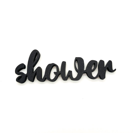 Elegant 'Shower' Wall or Door Sign - Perfect for Modern and Classic Home Décor Styles