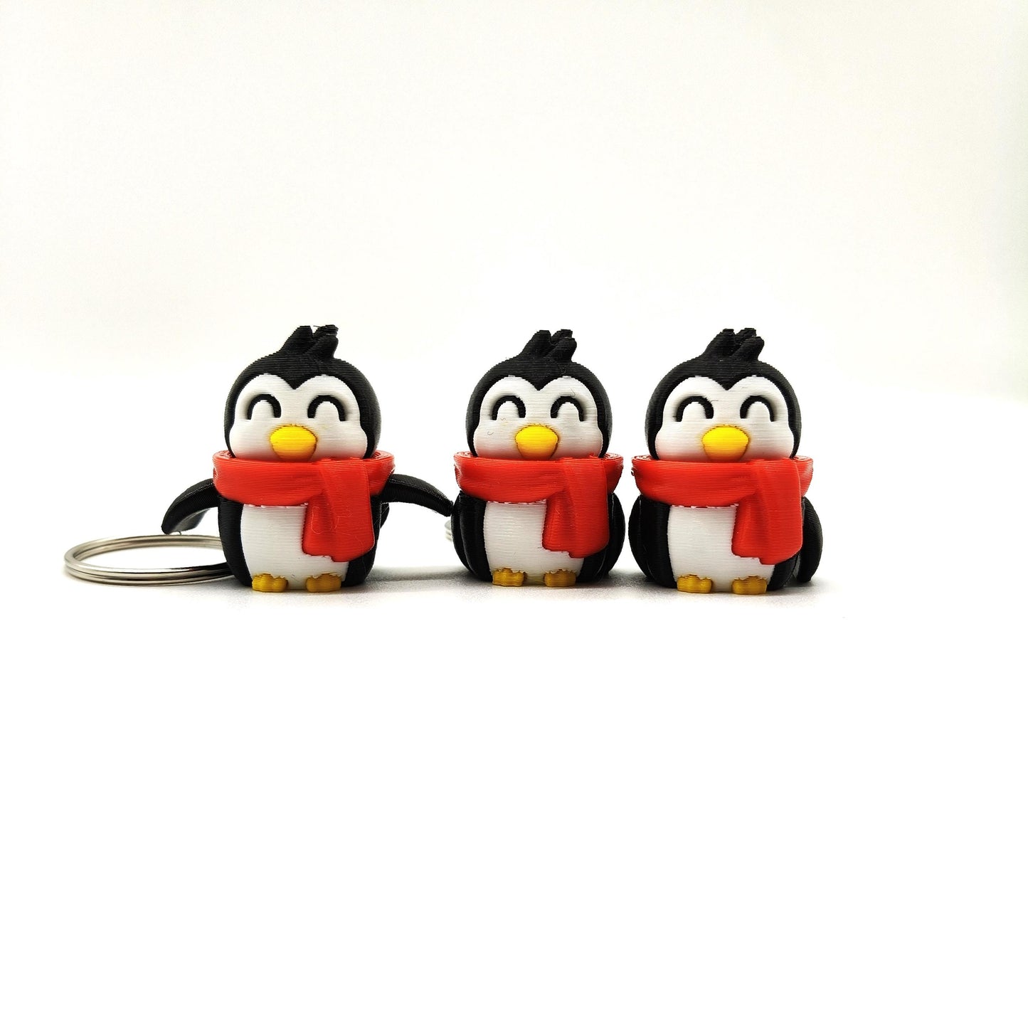 Cute Penguin Keychain with Red Scarf – Adorable Winter-Themed Accessory for Bags, Keys, and Gifts– Perfect for Animal Lovers