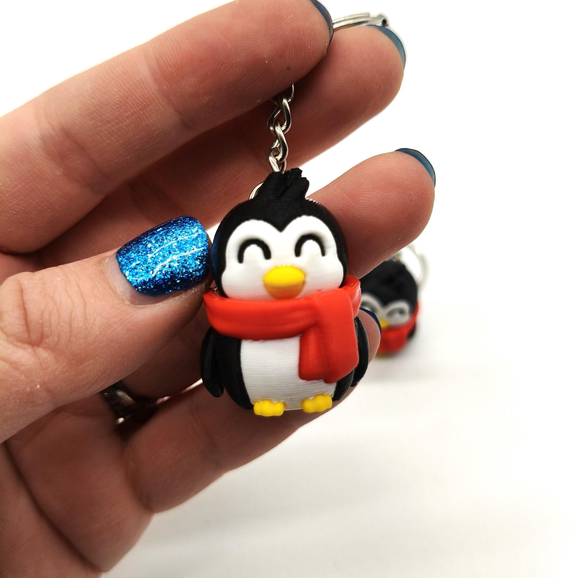 Cute Penguin Keychain with Red Scarf – Adorable Winter-Themed Accessory for Bags, Keys, and Gifts– Perfect for Animal Lovers