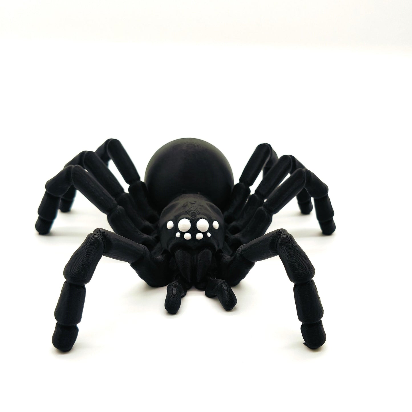 Black Widow Spider – Perfect for Display, Play, or Desktop Decoration, Halloween Decor, Flexible Spider, Scary Spider