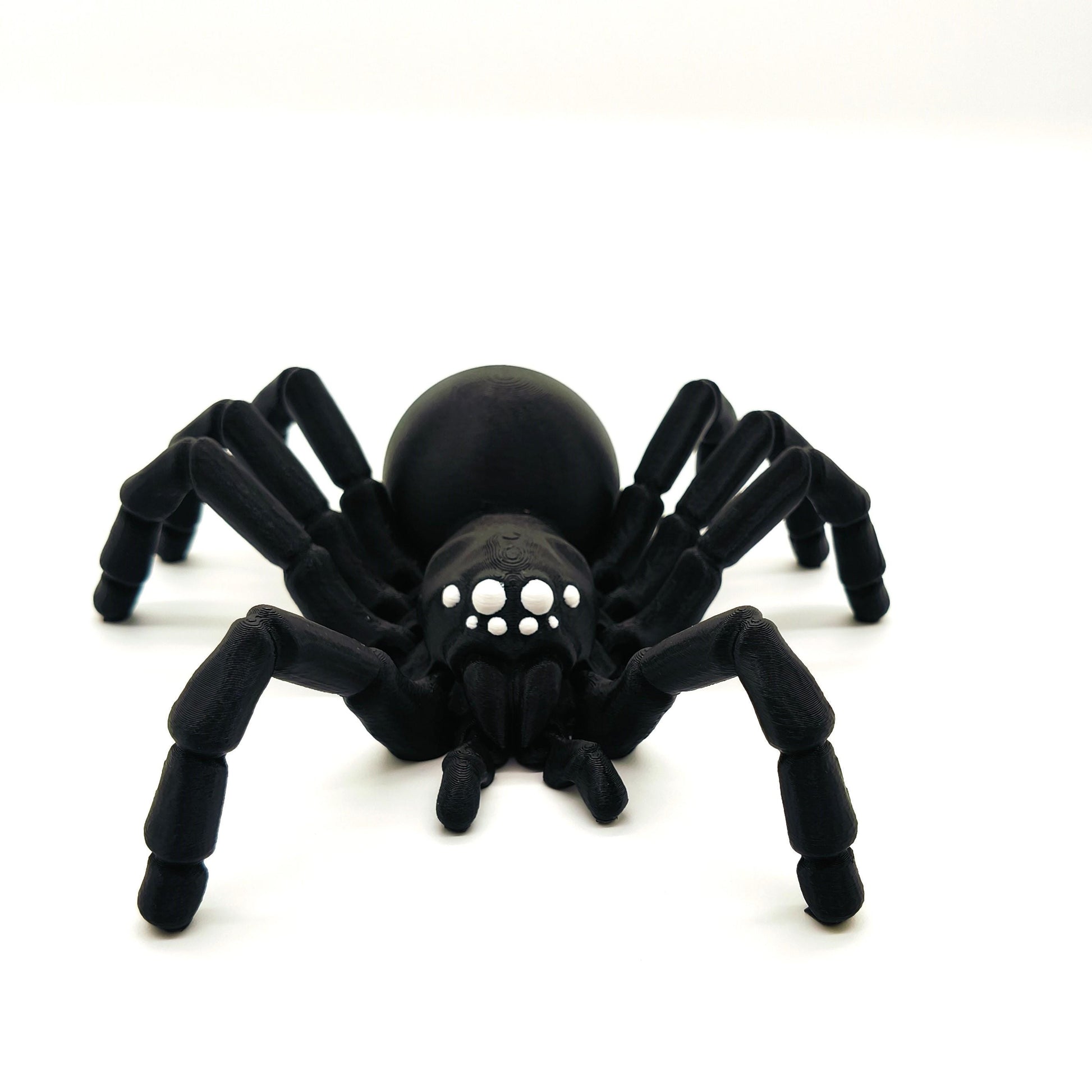 Black Widow Spider – Perfect for Display, Play, or Desktop Decoration, Halloween Decor, Flexible Spider, Scary Spider