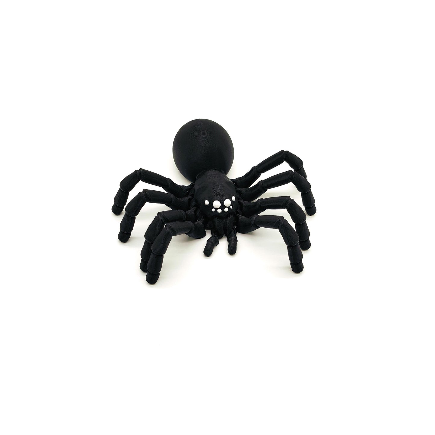 Black Widow Spider – Perfect for Display, Play, or Desktop Decoration, Halloween Decor, Flexible Spider, Scary Spider