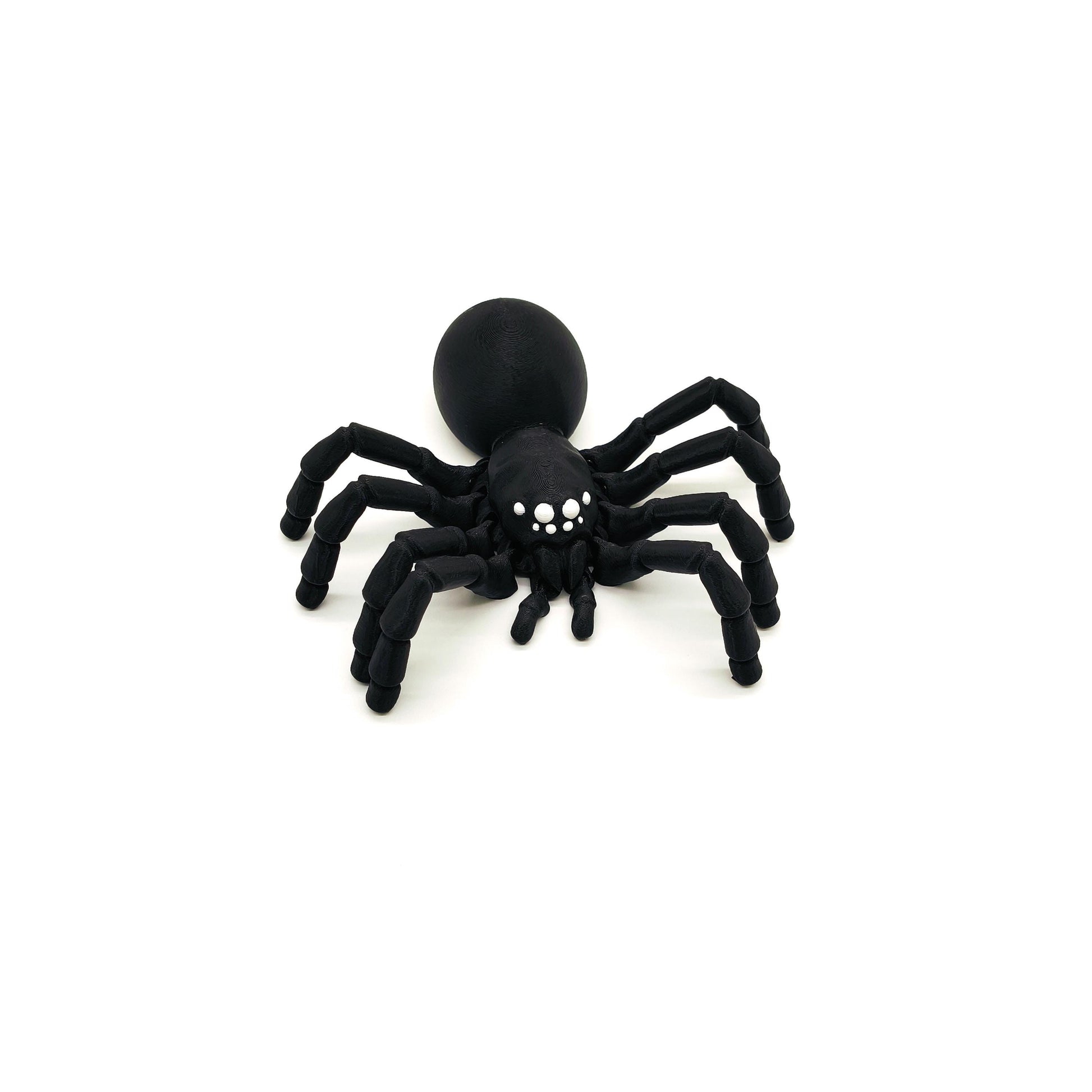 Black Widow Spider – Perfect for Display, Play, or Desktop Decoration, Halloween Decor, Flexible Spider, Scary Spider
