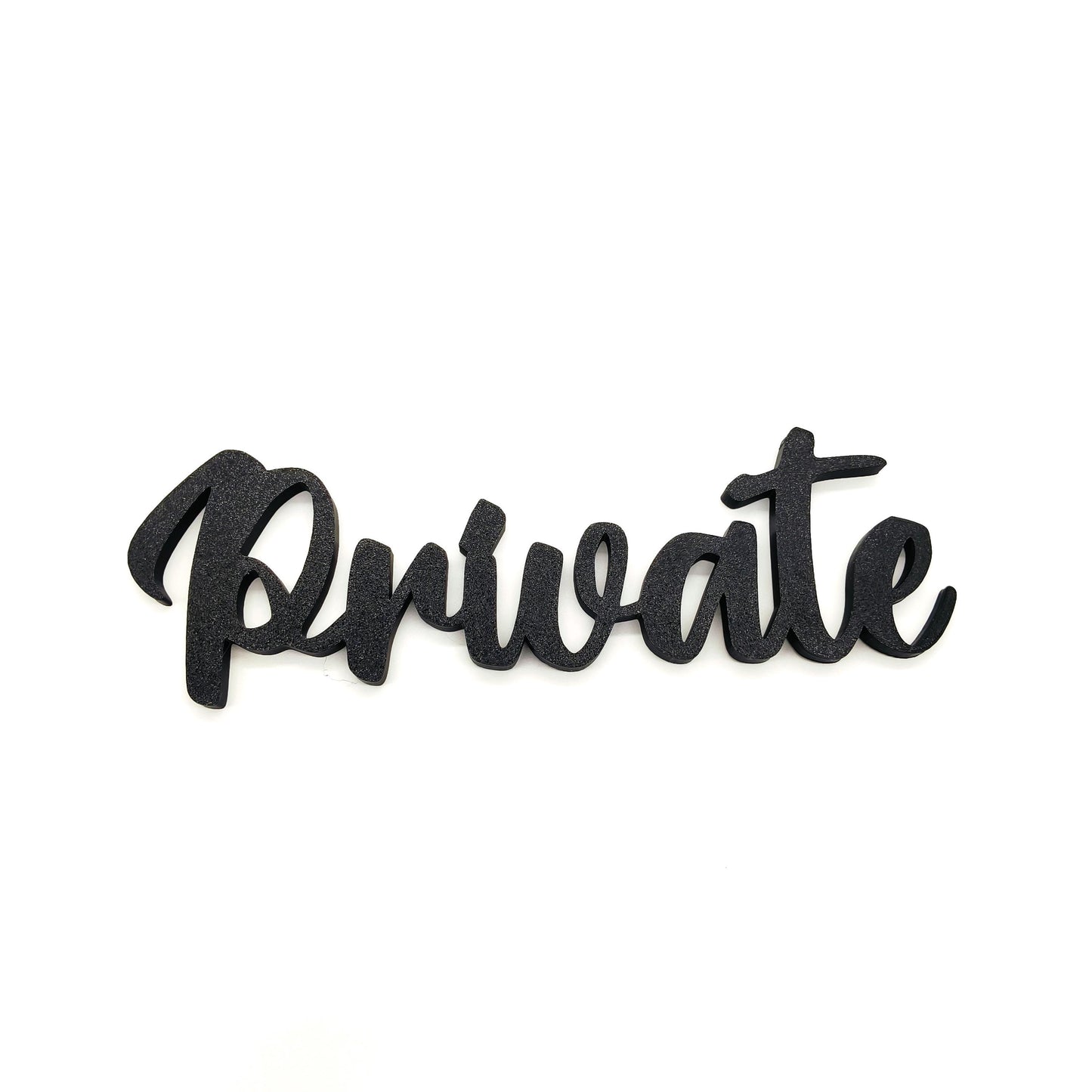 Private Wall Sign - Private Door Sign - 'Private' Room Decoration, Modern Cursive Script Lettering, Perfect for Home or Office Spaces