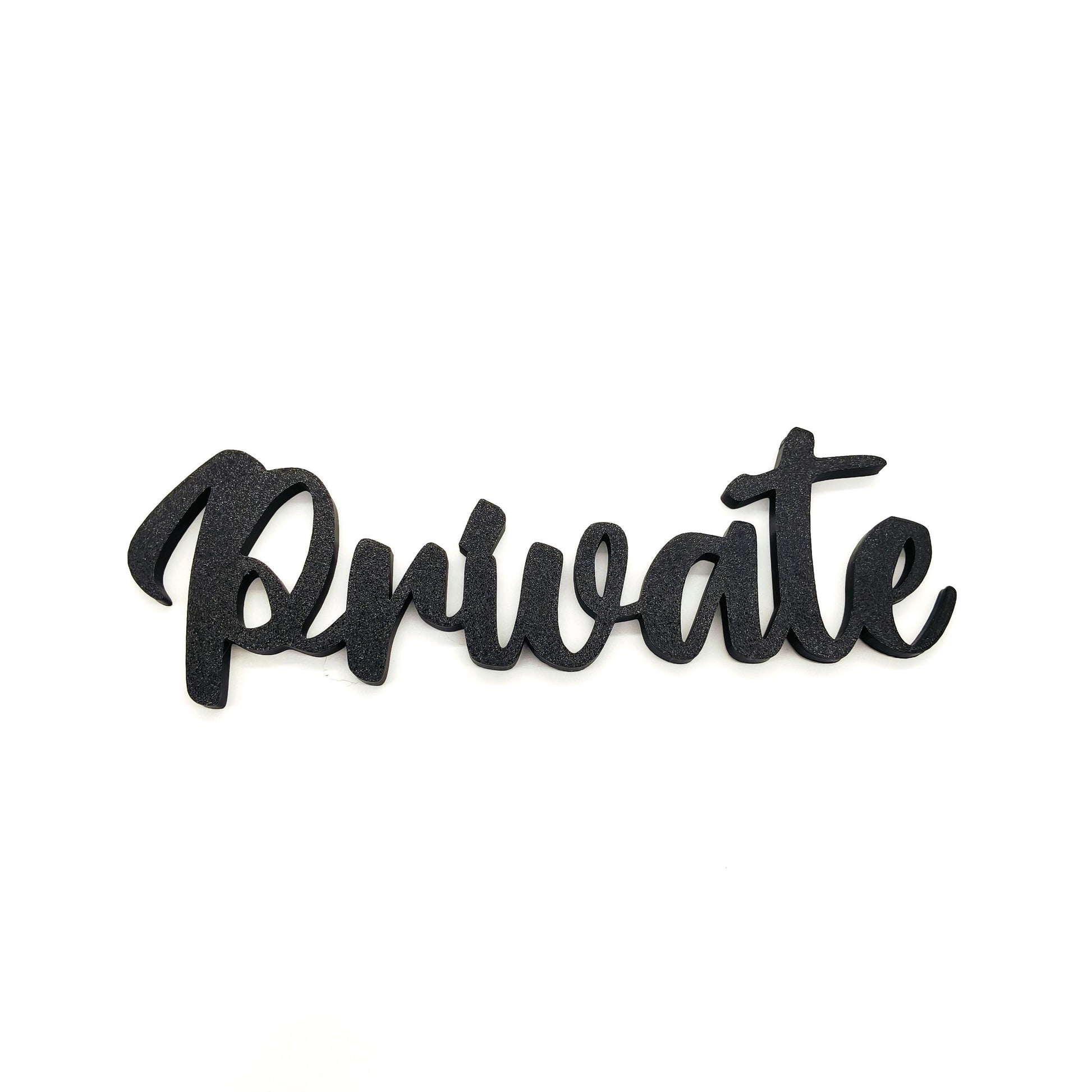 Private Wall Sign - Private Door Sign - 'Private' Room Decoration, Modern Cursive Script Lettering, Perfect for Home or Office Spaces
