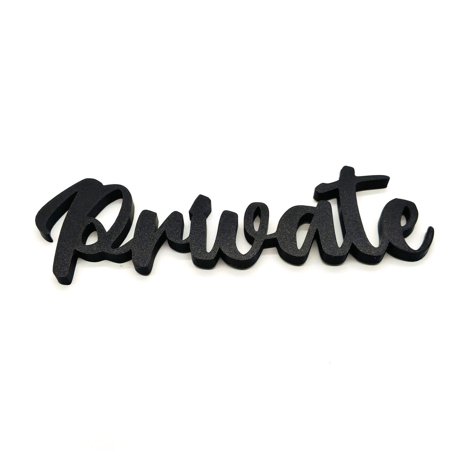 Private Wall Sign - Private Door Sign - 'Private' Room Decoration, Modern Cursive Script Lettering, Perfect for Home or Office Spaces