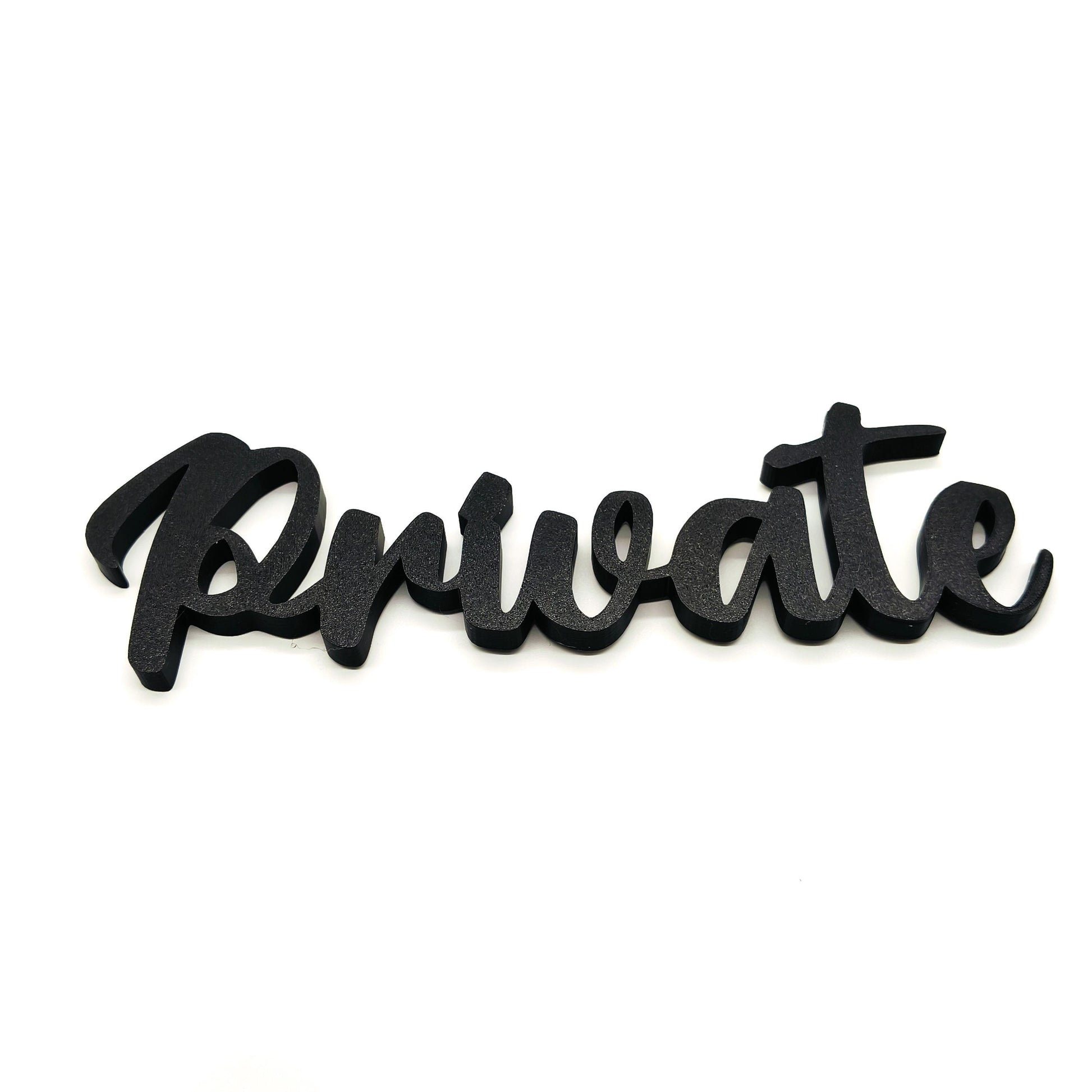 Private Wall Sign - Private Door Sign - 'Private' Room Decoration, Modern Cursive Script Lettering, Perfect for Home or Office Spaces
