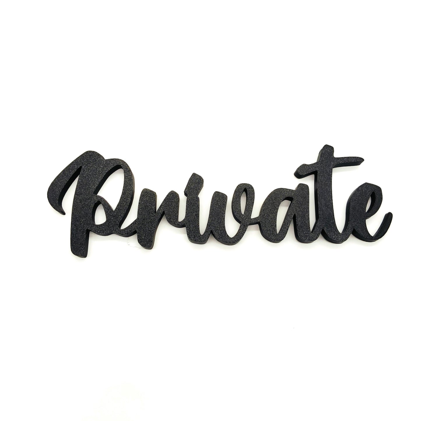 Private Wall Sign - Private Door Sign - 'Private' Room Decoration, Modern Cursive Script Lettering, Perfect for Home or Office Spaces