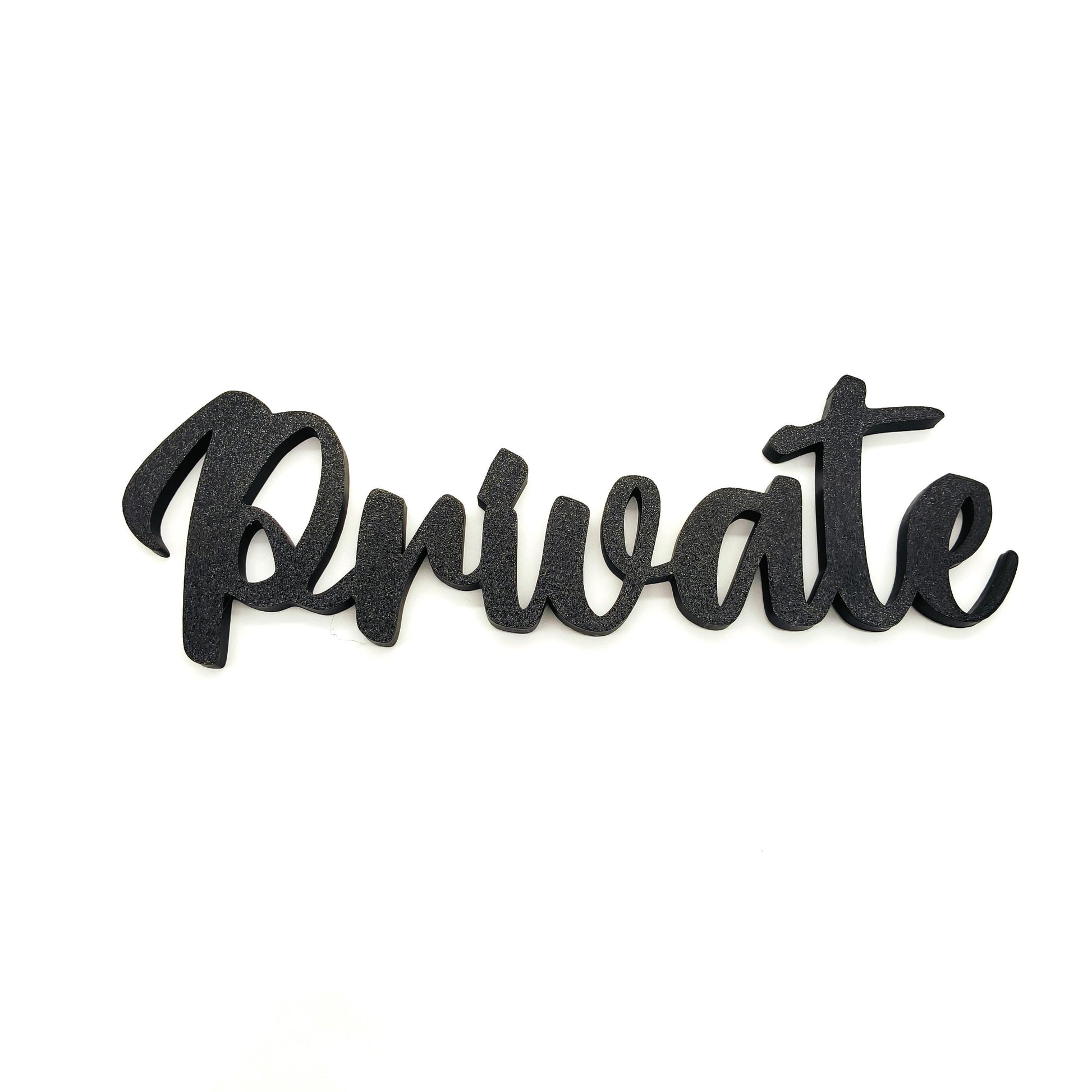 Private Wall Sign - Private Door Sign - 'Private' Room Decoration, Modern Cursive Script Lettering, Perfect for Home or Office Spaces