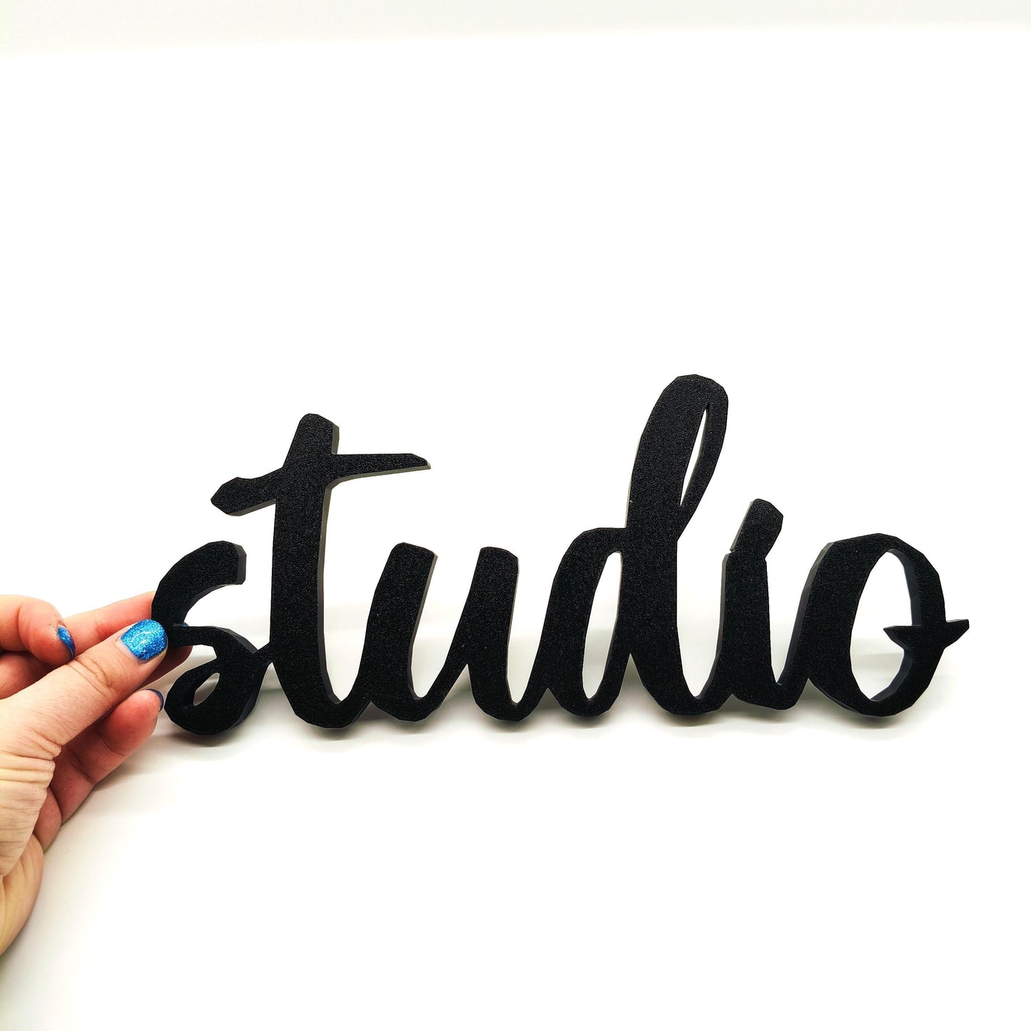 Studio Wall Sign - Studio Door Sign - Studio Room Decoration, Modern Cursive Script Lettering, Perfect for Home or Office Spaces