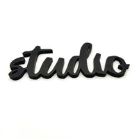 Studio Wall Sign - Studio Door Sign - Studio Room Decoration, Modern Cursive Script Lettering, Perfect for Home or Office Spaces