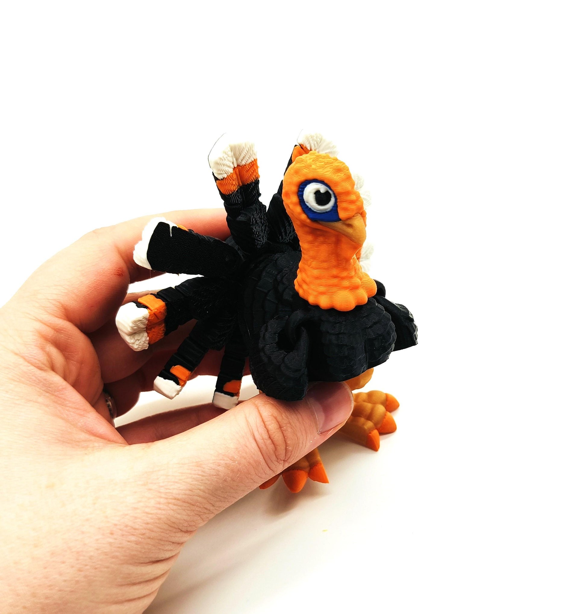 Articulated Turkey - Fun Thanksgiving Table Decoration - Fully Poseable Animal Figurine - Unique Holiday Gift for Kids and Adults