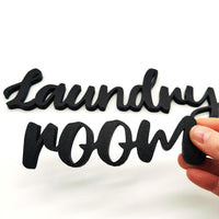 Laundry Room Wall Sign – Stylish Minimalist Home Decor for Laundry Spaces, Wall Lettering for Organizing and Decorating Your Laundry Area