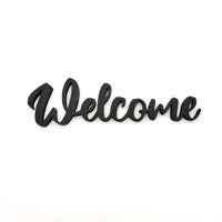 Elegant 'Welcome' Wall or Door Sign - Perfect for Modern and Classic Home Décor Styles