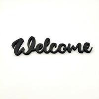 Elegant 'Welcome' Wall or Door Sign - Perfect for Modern and Classic Home Décor Styles
