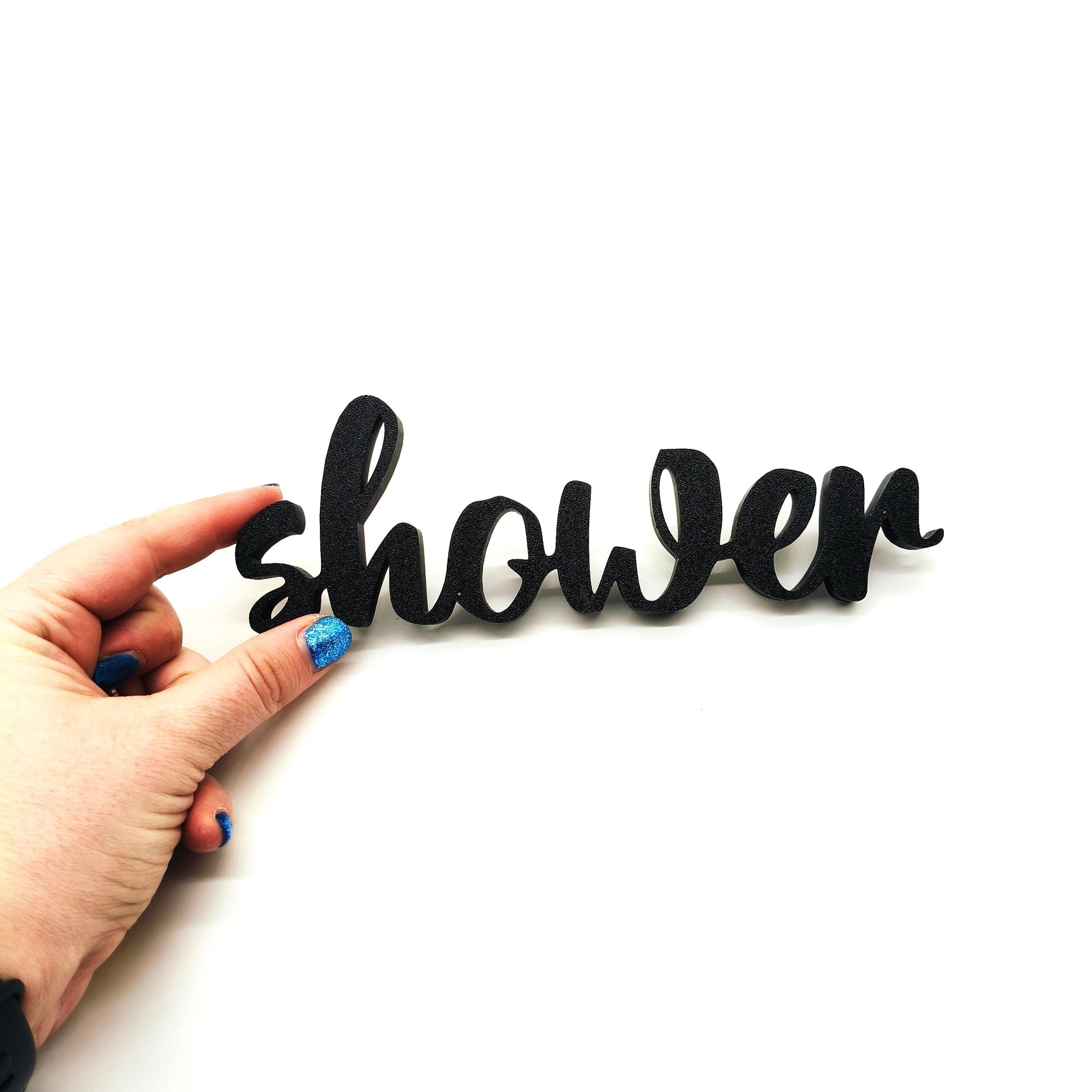 Elegant 'Shower' Wall or Door Sign - Perfect for Modern and Classic Home Décor Styles