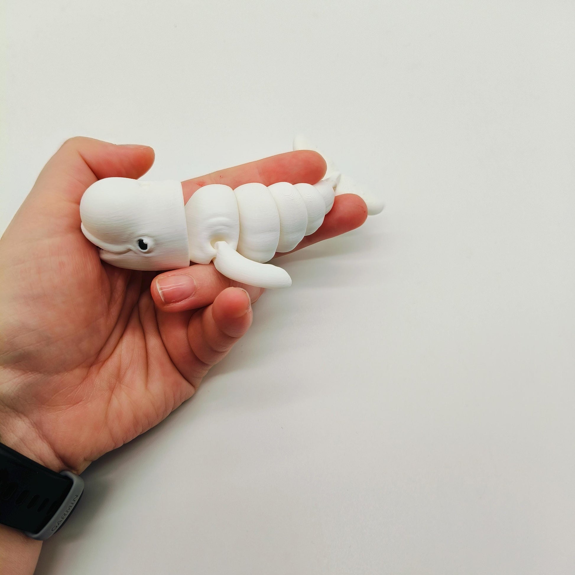Articulated Beluga Whale | Fidget Toy | Cute Ocean Animal Gift | Moving Parts | Desk Toy | Unique Gift for Whale Lovers