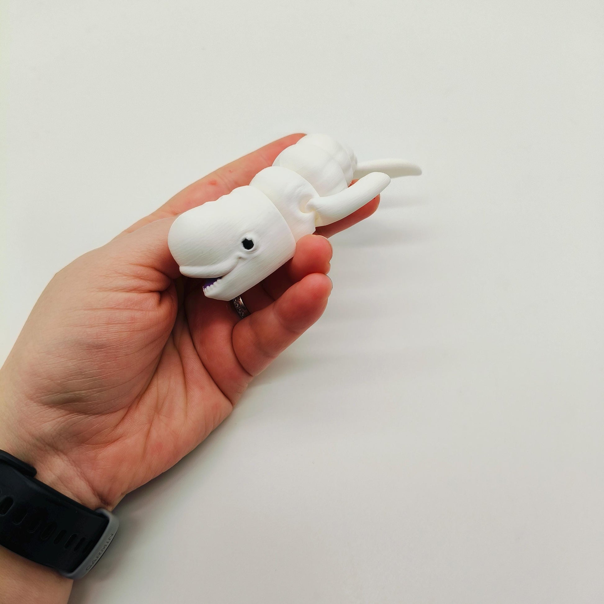 Articulated Beluga Whale | Fidget Toy | Cute Ocean Animal Gift | Moving Parts | Desk Toy | Unique Gift for Whale Lovers