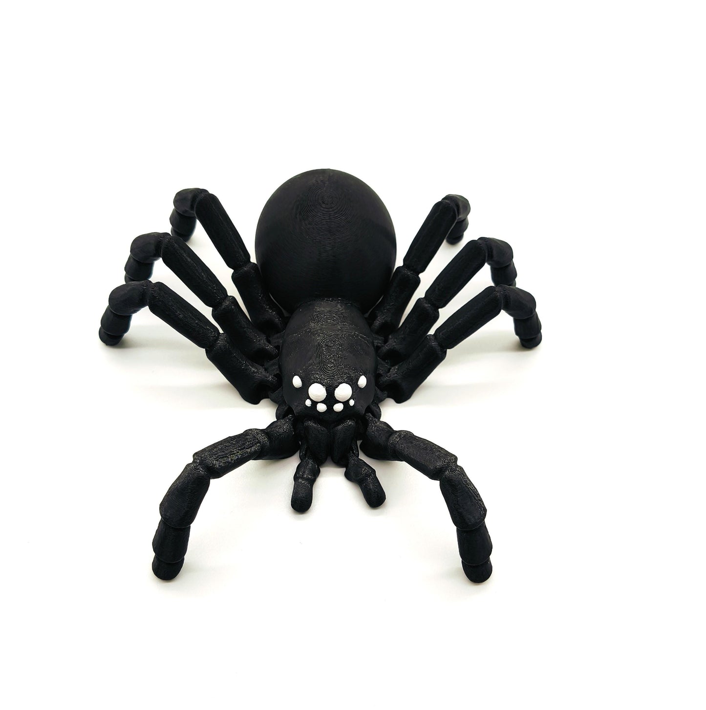 Black Widow Spider – Perfect for Display, Play, or Desktop Decoration, Halloween Decor, Flexible Spider, Scary Spider