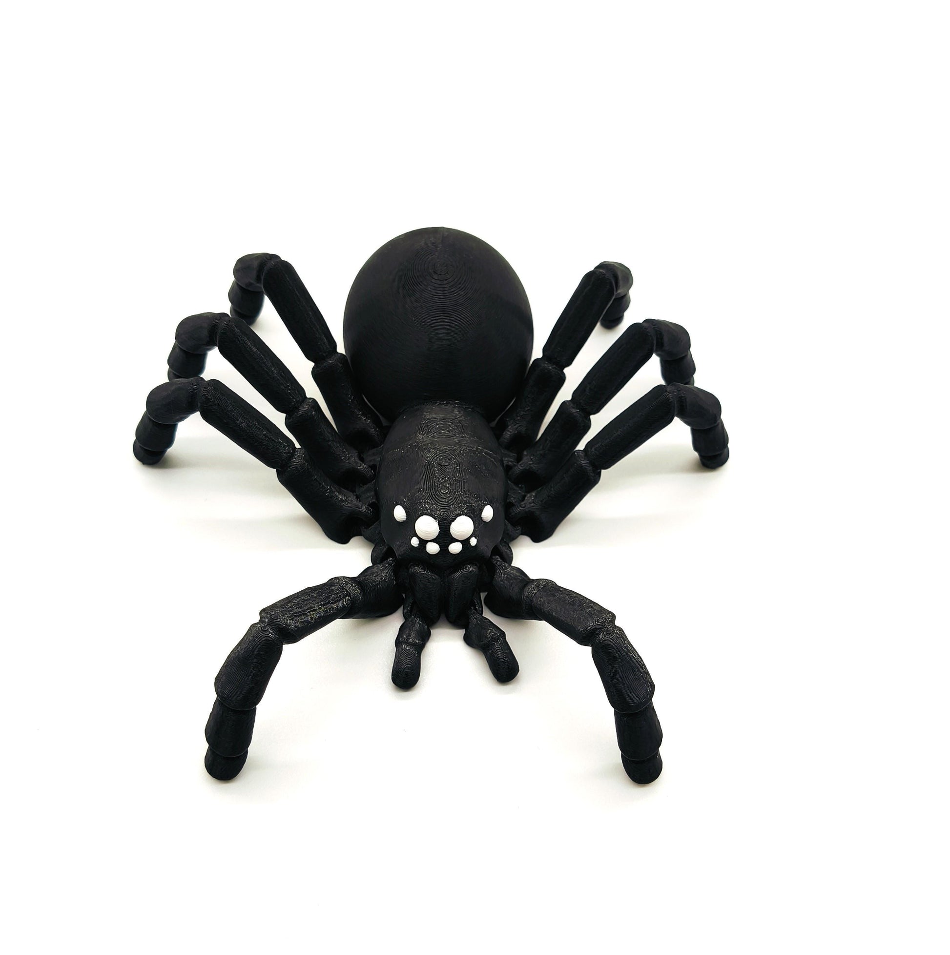 Black Widow Spider – Perfect for Display, Play, or Desktop Decoration, Halloween Decor, Flexible Spider, Scary Spider
