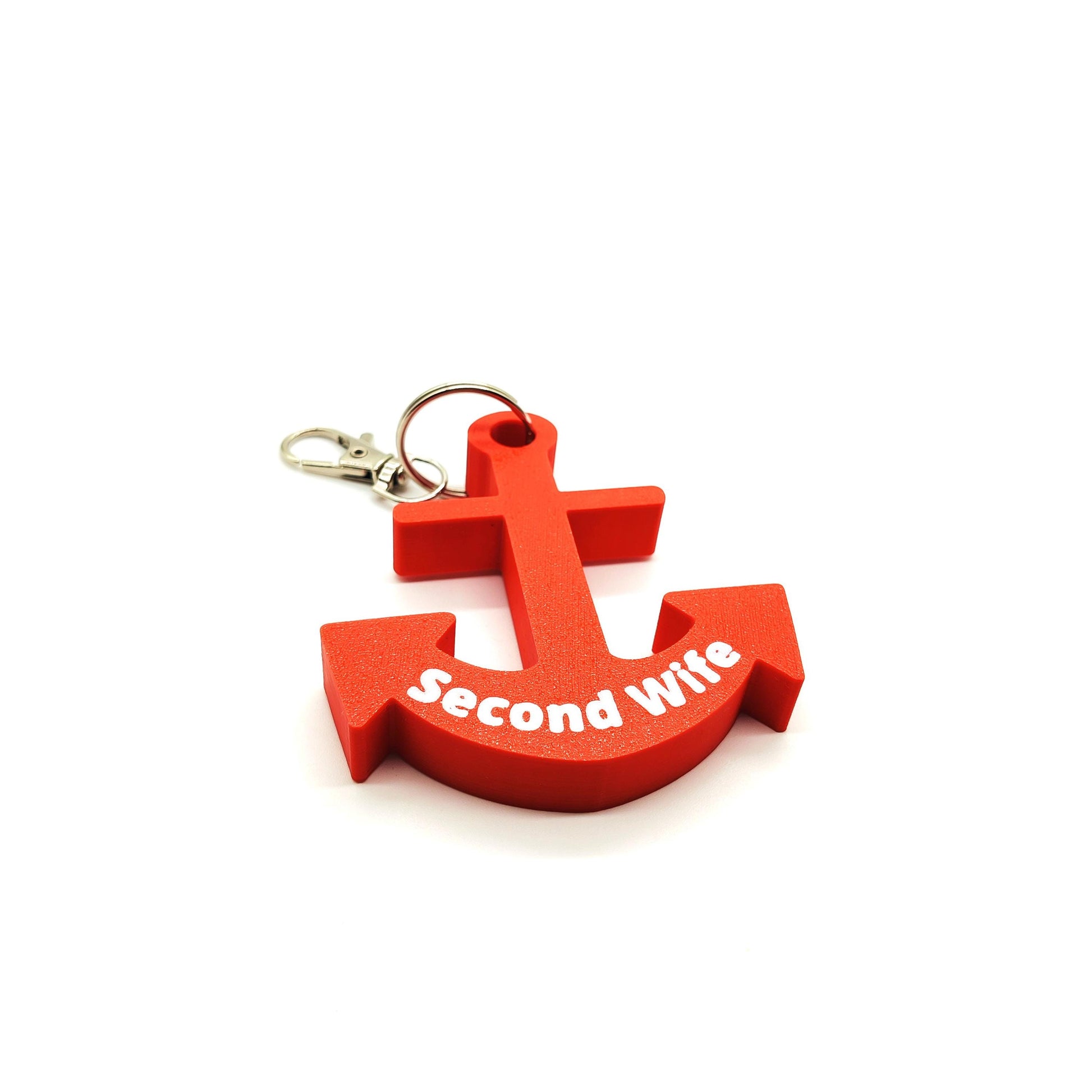 Keychain 'Second wife' anker, Anchor Key Float, Perfect Gift for Boat Lovers, Floating Keychain for Keys, Gift for Boat Owner