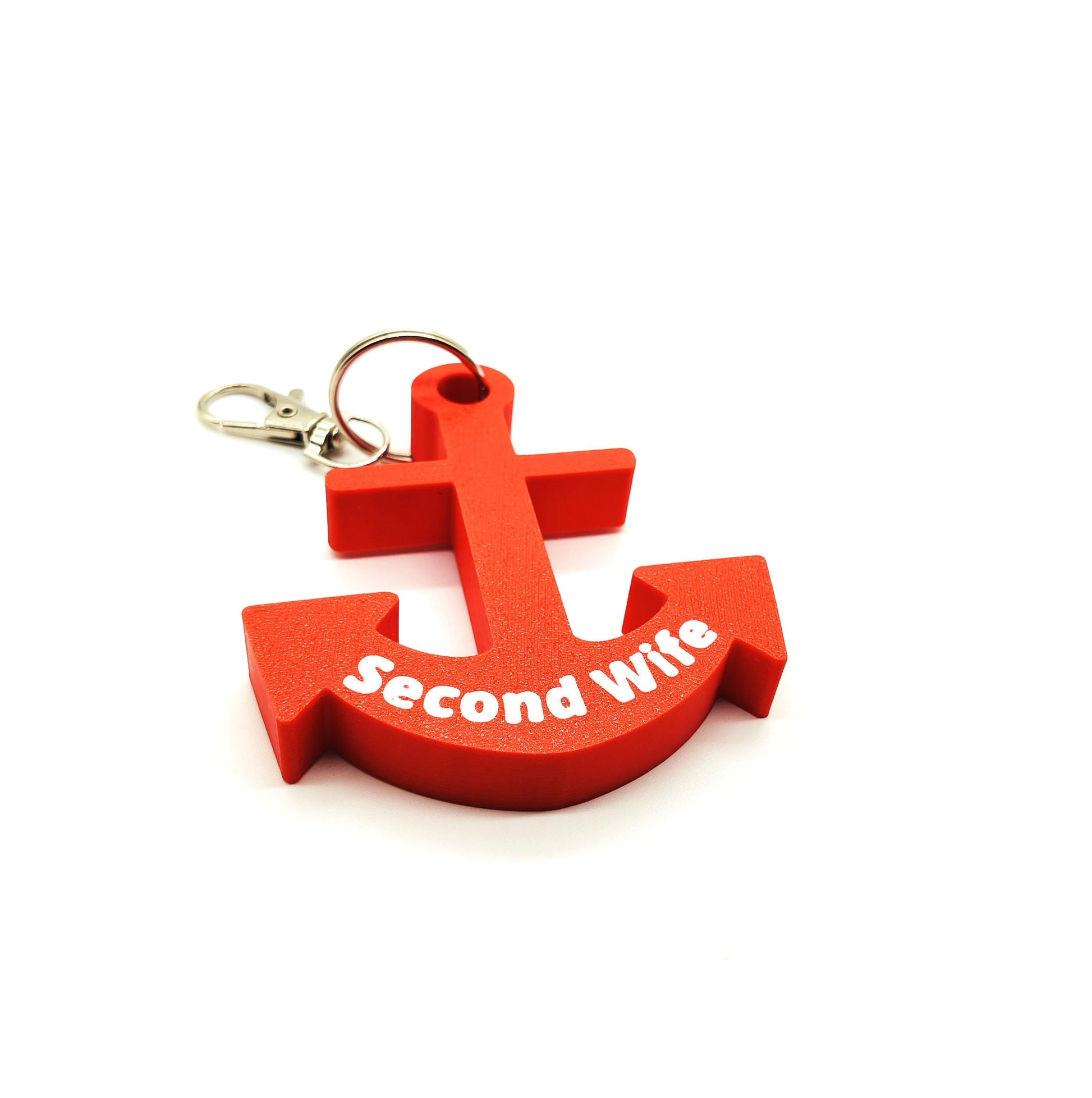 Keychain 'Second wife' anker, Anchor Key Float, Perfect Gift for Boat Lovers, Floating Keychain for Keys, Gift for Boat Owner