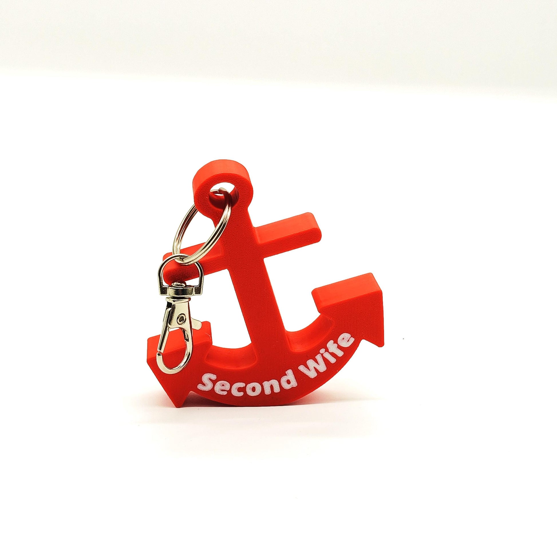Keychain 'Second wife' anker, Anchor Key Float, Perfect Gift for Boat Lovers, Floating Keychain for Keys, Gift for Boat Owner