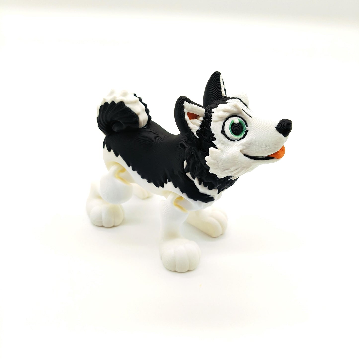 Articulated Husky Dog - Unique Gift for Animal Lovers, Dog Owners and Collectors – Cute Desk Decor or Personalized Keepsake