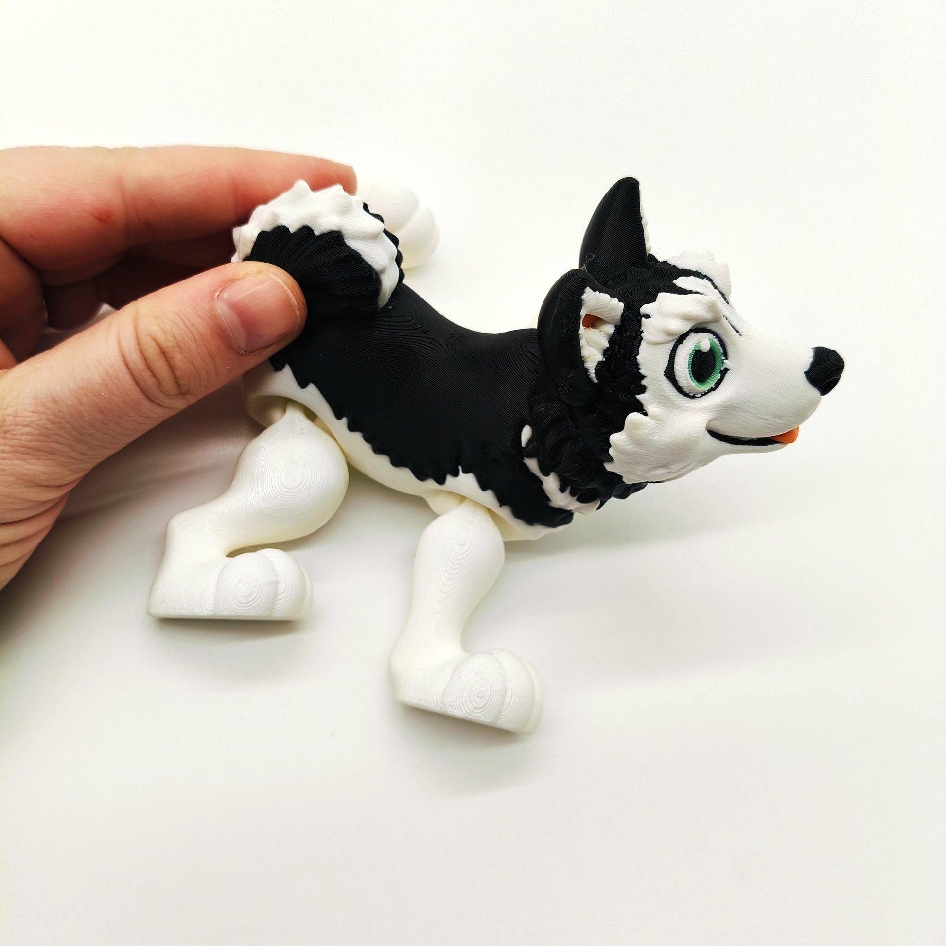 Articulated Husky Dog - Unique Gift for Animal Lovers, Dog Owners and Collectors – Cute Desk Decor or Personalized Keepsake