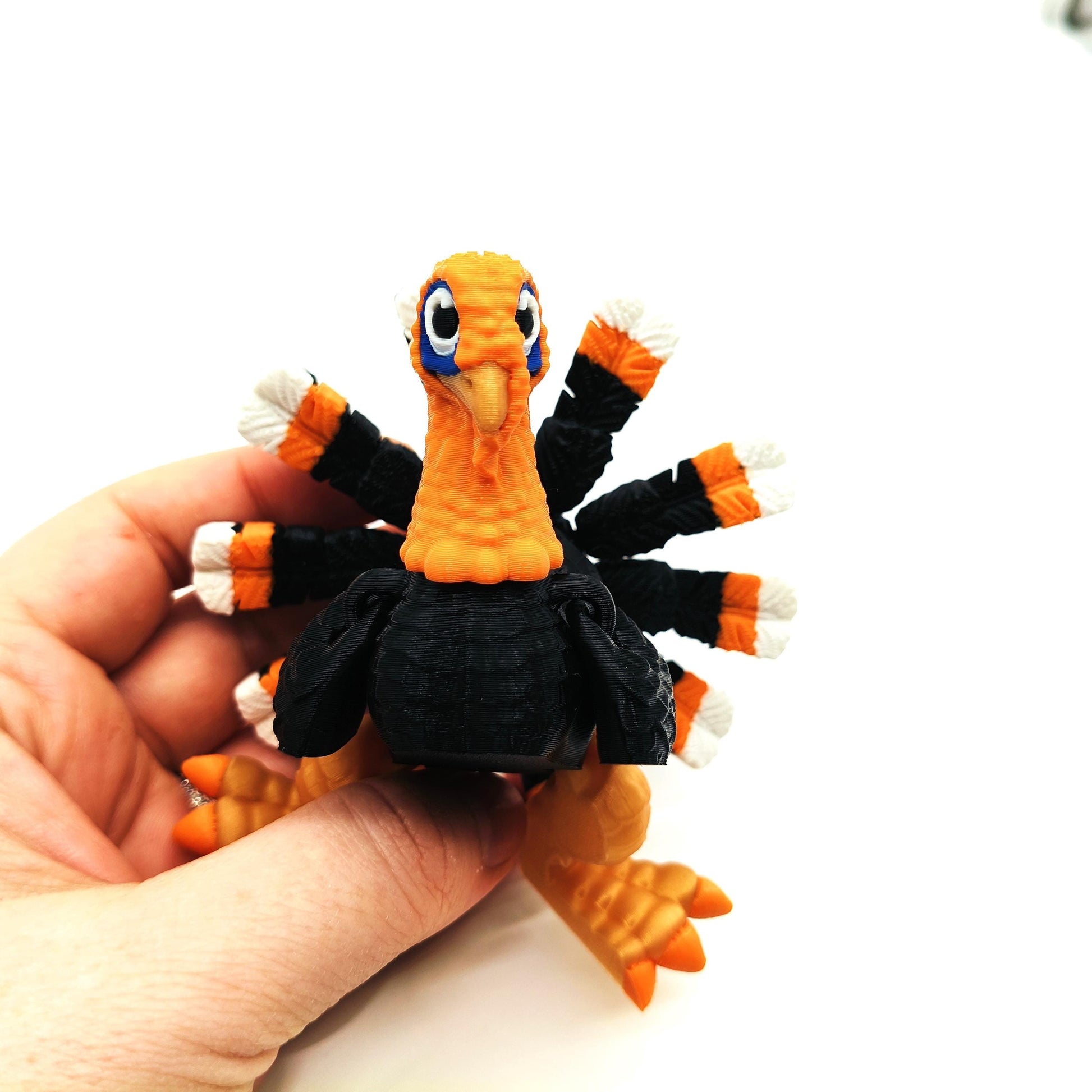 Articulated Turkey - Fun Thanksgiving Table Decoration - Fully Poseable Animal Figurine - Unique Holiday Gift for Kids and Adults