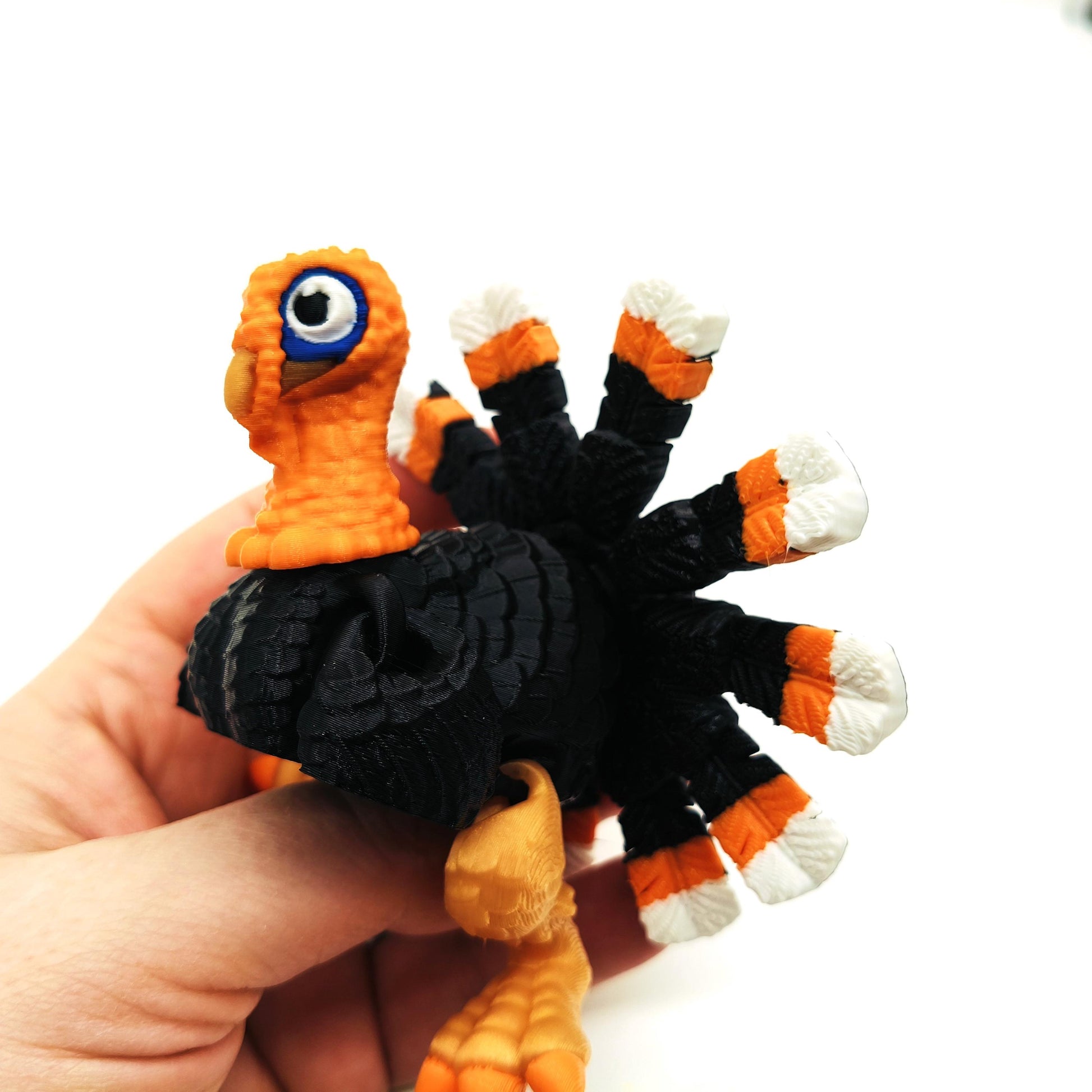 Articulated Turkey - Fun Thanksgiving Table Decoration - Fully Poseable Animal Figurine - Unique Holiday Gift for Kids and Adults