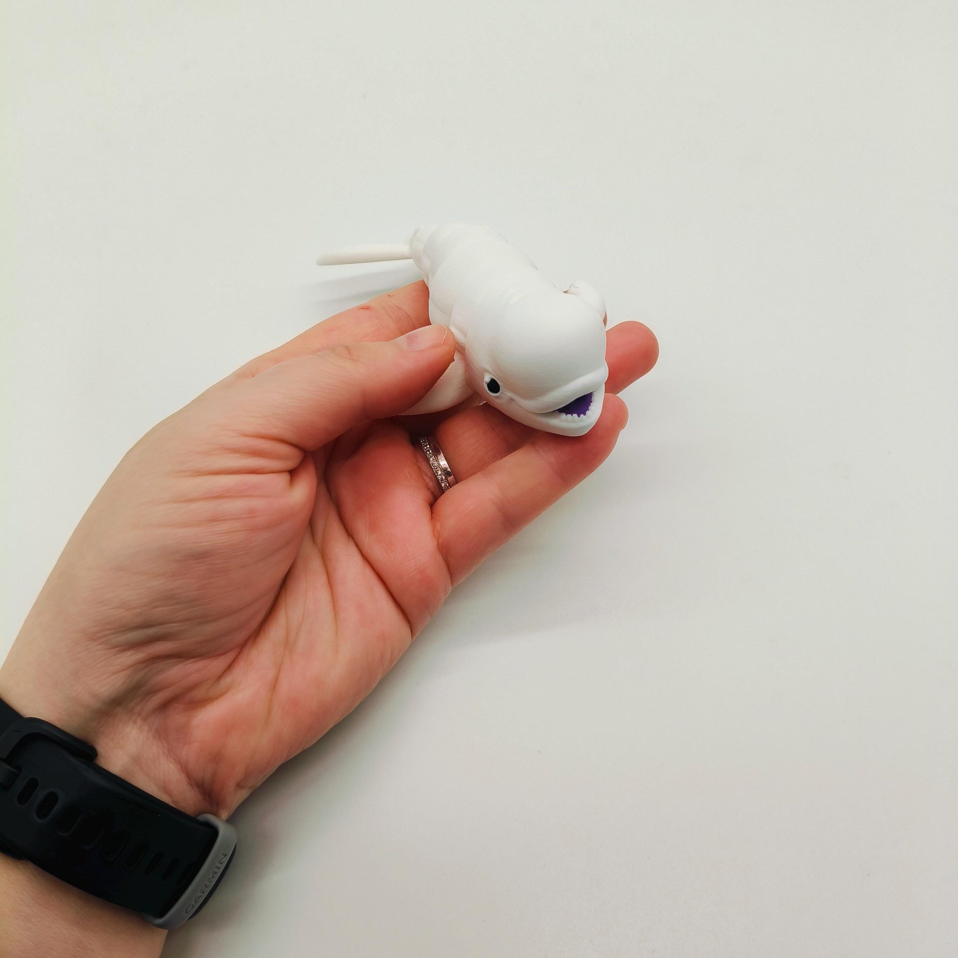 Articulated Beluga Whale | Fidget Toy | Cute Ocean Animal Gift | Moving Parts | Desk Toy | Unique Gift for Whale Lovers